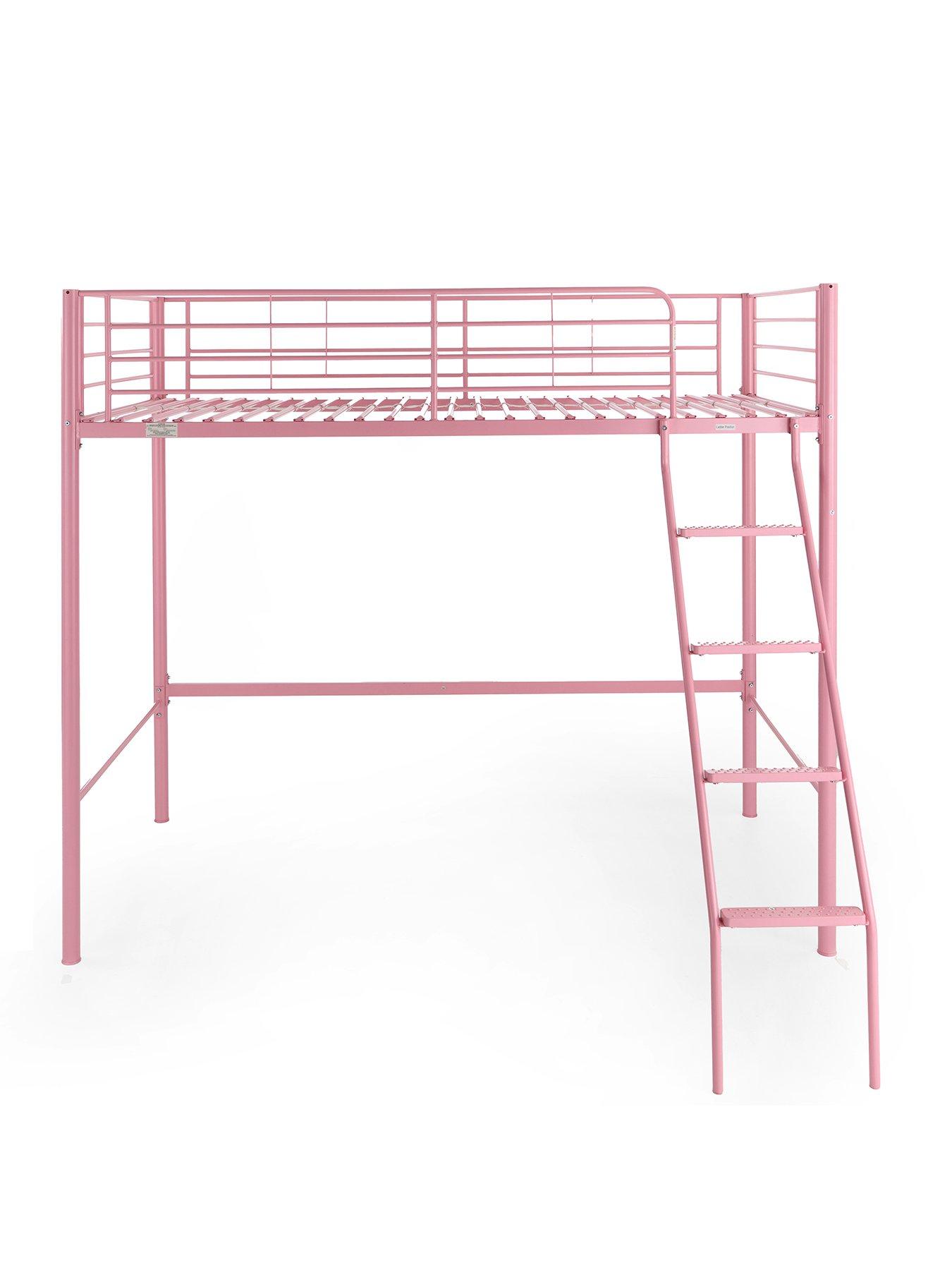 Image 2 of 7 of The Very Collection Domino High Sleeper Bed Frame with Mattress Options (Buy &amp; SAVE!) - Pink