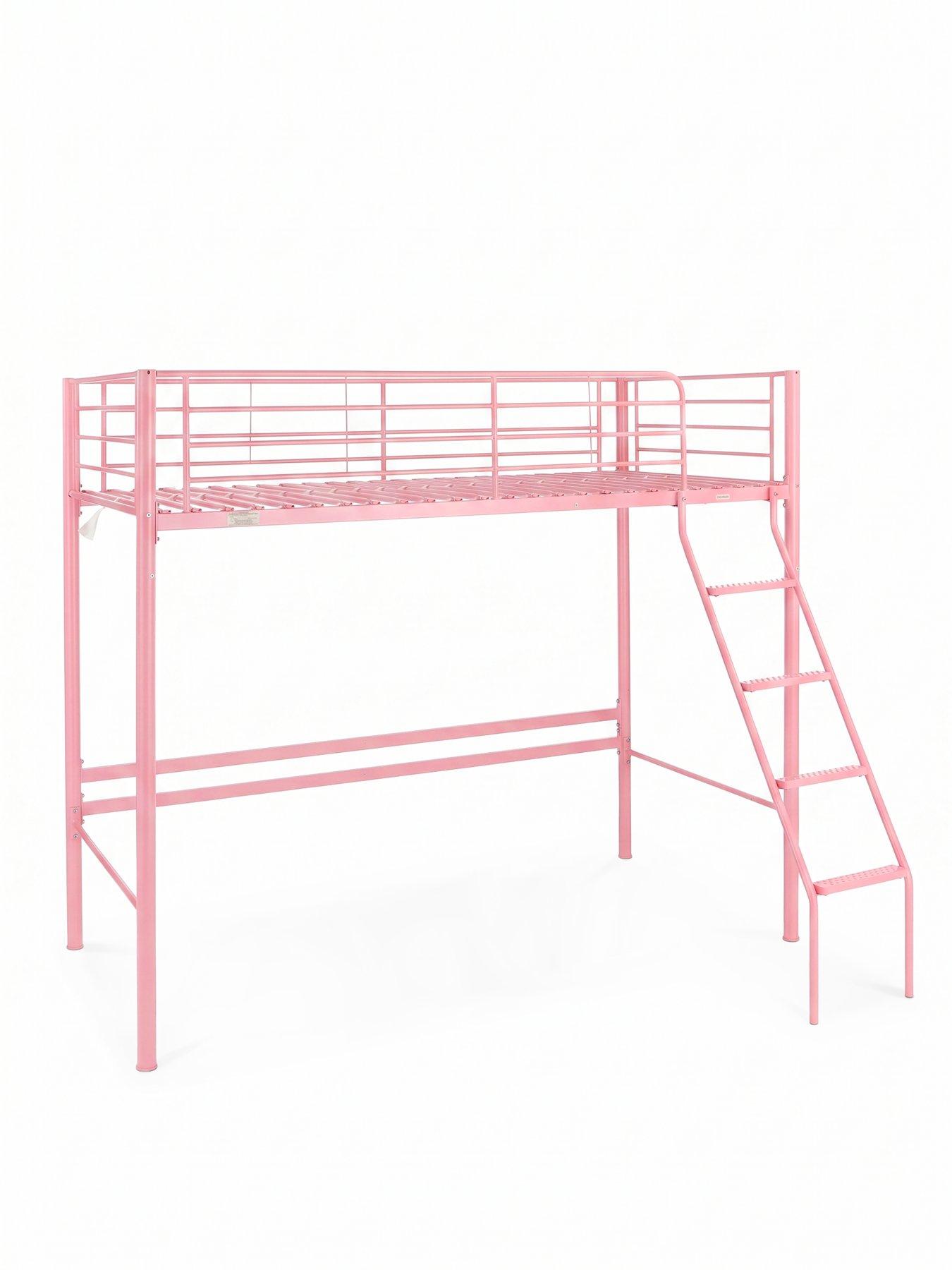 Image 3 of 7 of The Very Collection Domino High Sleeper Bed Frame with Mattress Options (Buy &amp; SAVE!) - Pink