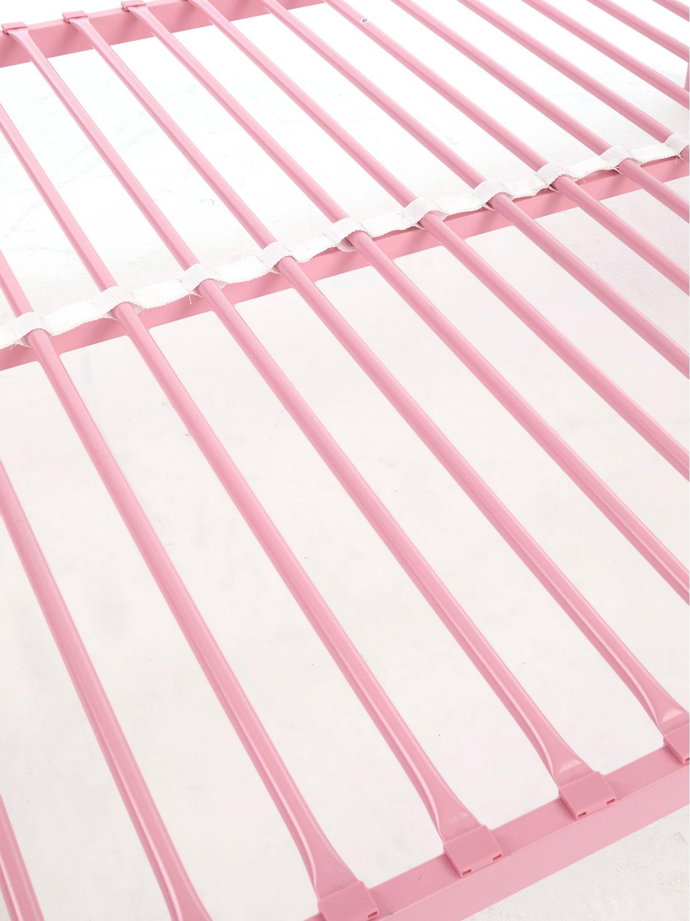 Image 6 of 7 of The Very Collection Domino Trio Bunk Bed Frame with Mattress Options (Buy &amp; SAVE!) - Pink