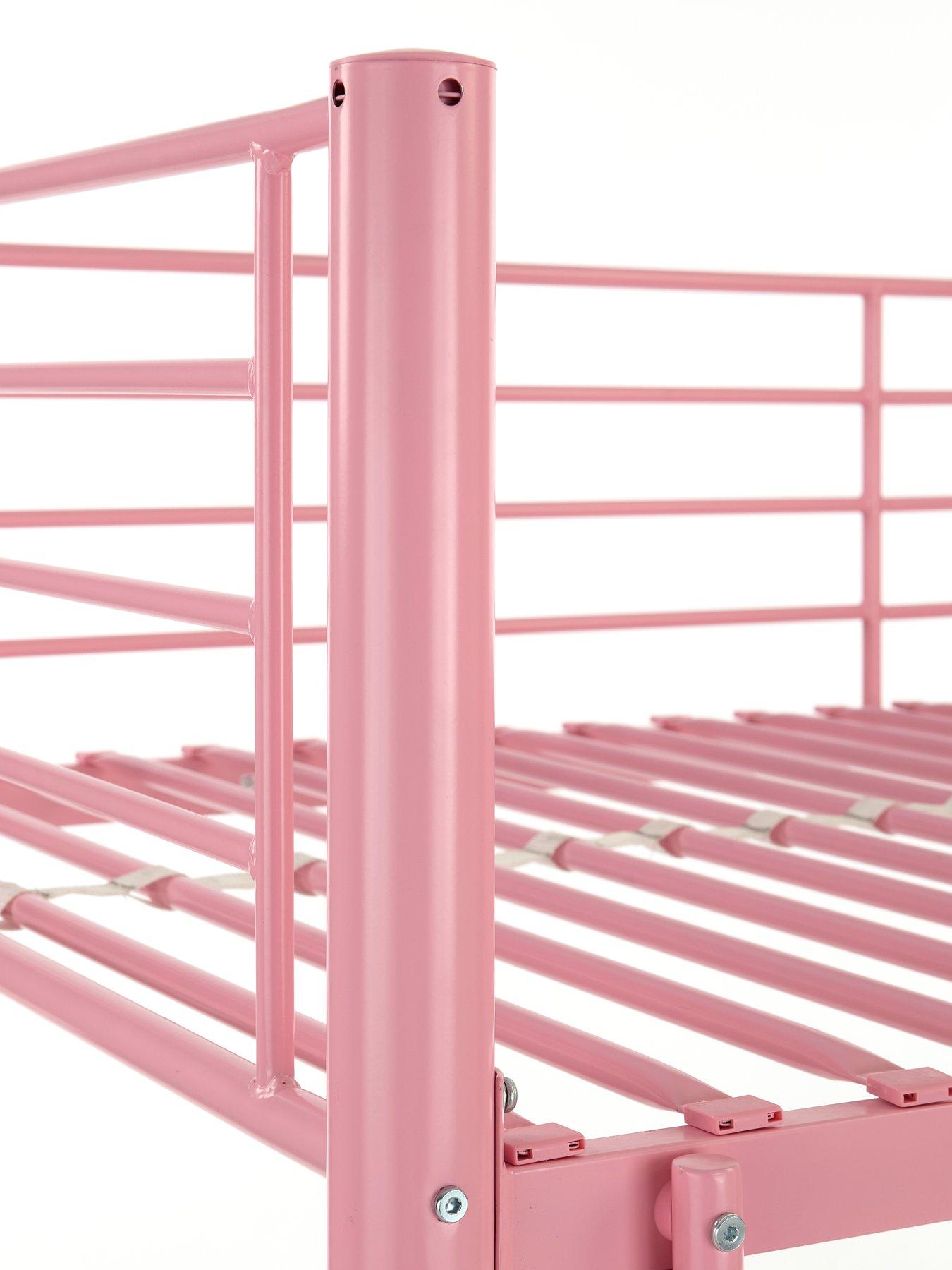 Image 7 of 7 of The Very Collection Domino Trio Bunk Bed Frame with Mattress Options (Buy &amp; SAVE!) - Pink