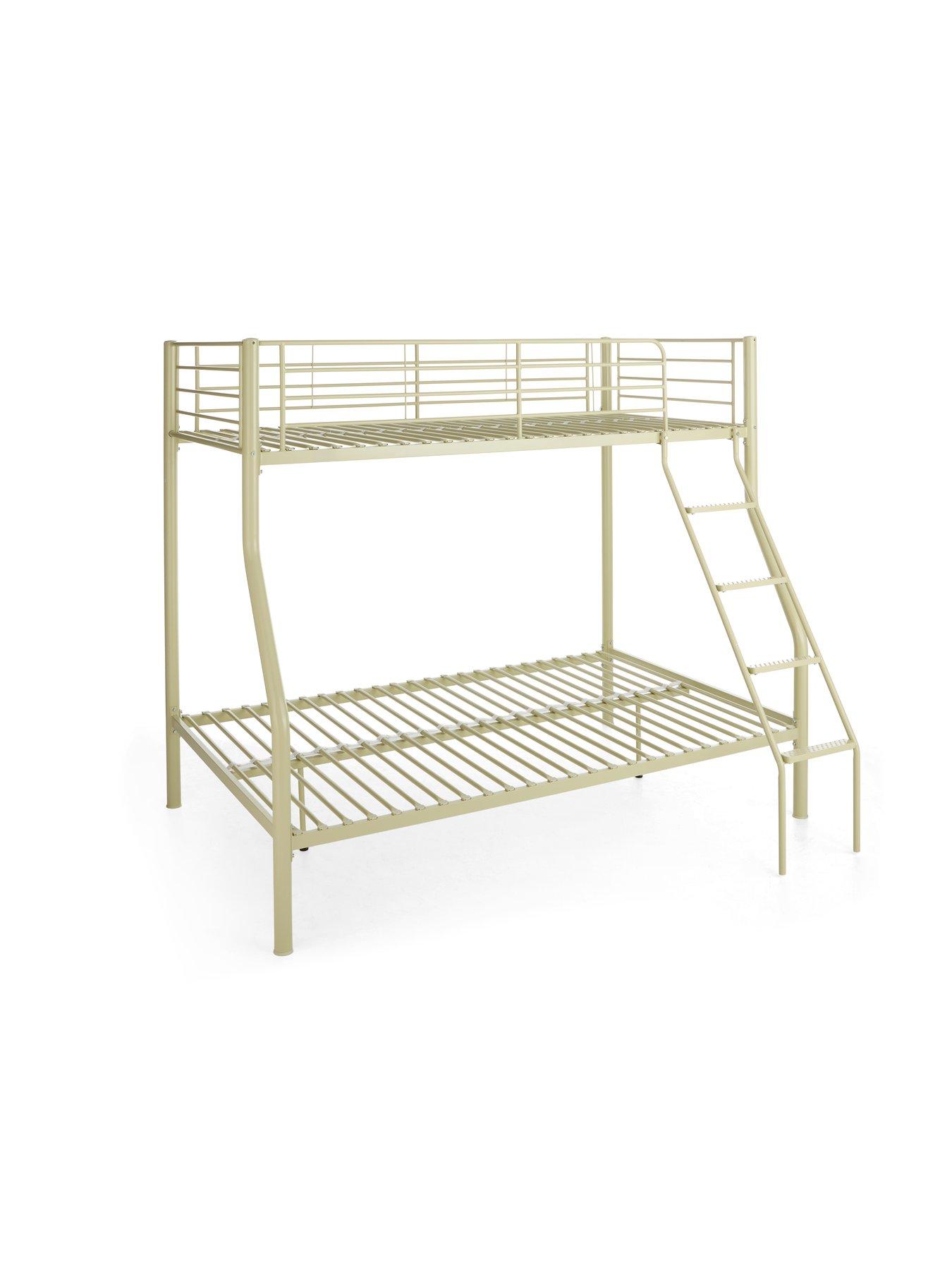 Image 3 of 7 of The Very Collection Domino Trio Bunk Bed Frame with Mattress Options (Buy &amp; SAVE!) - Sage Green