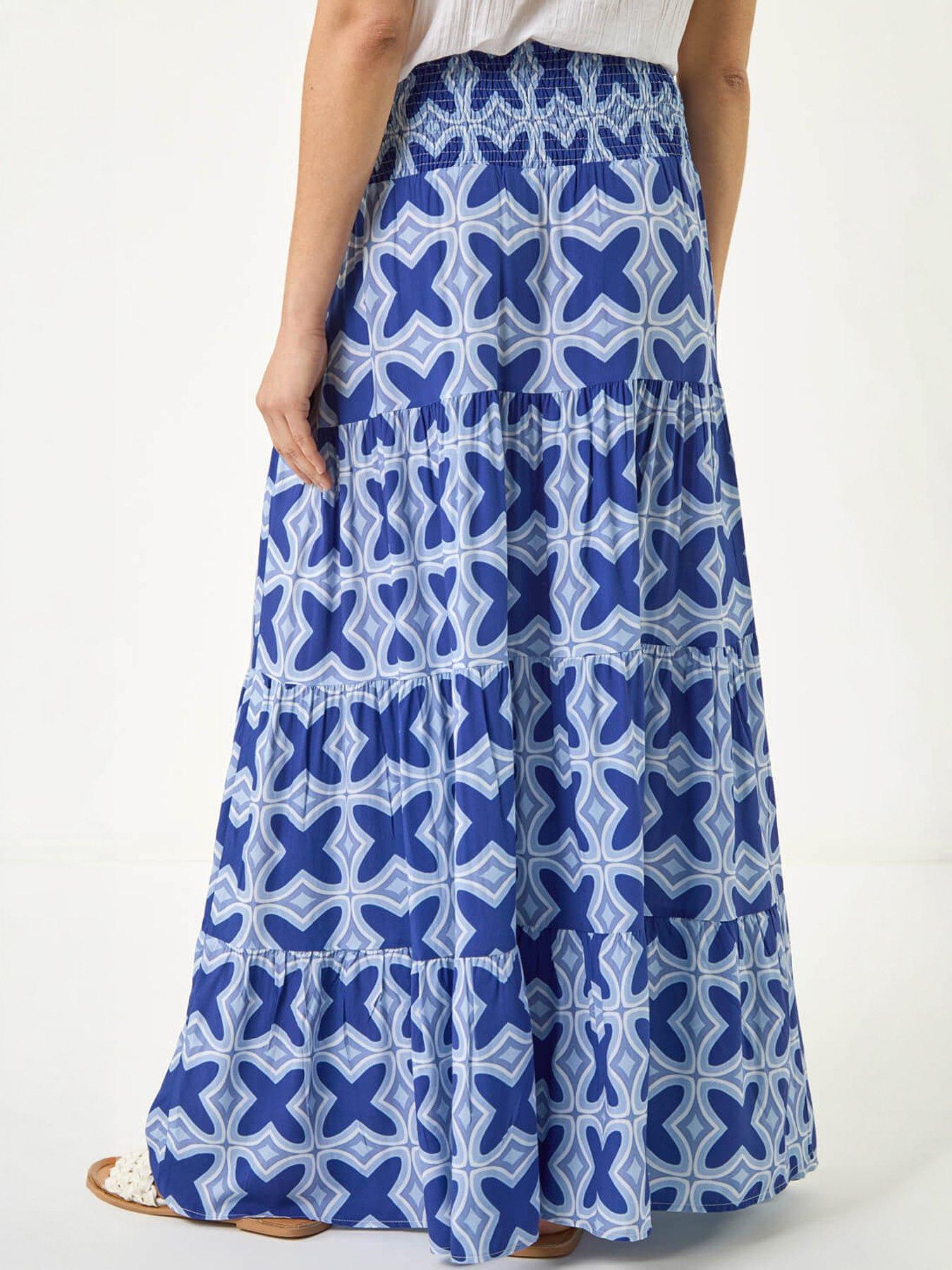 roman-tile-print-shirred-maxi-skirtstillFront