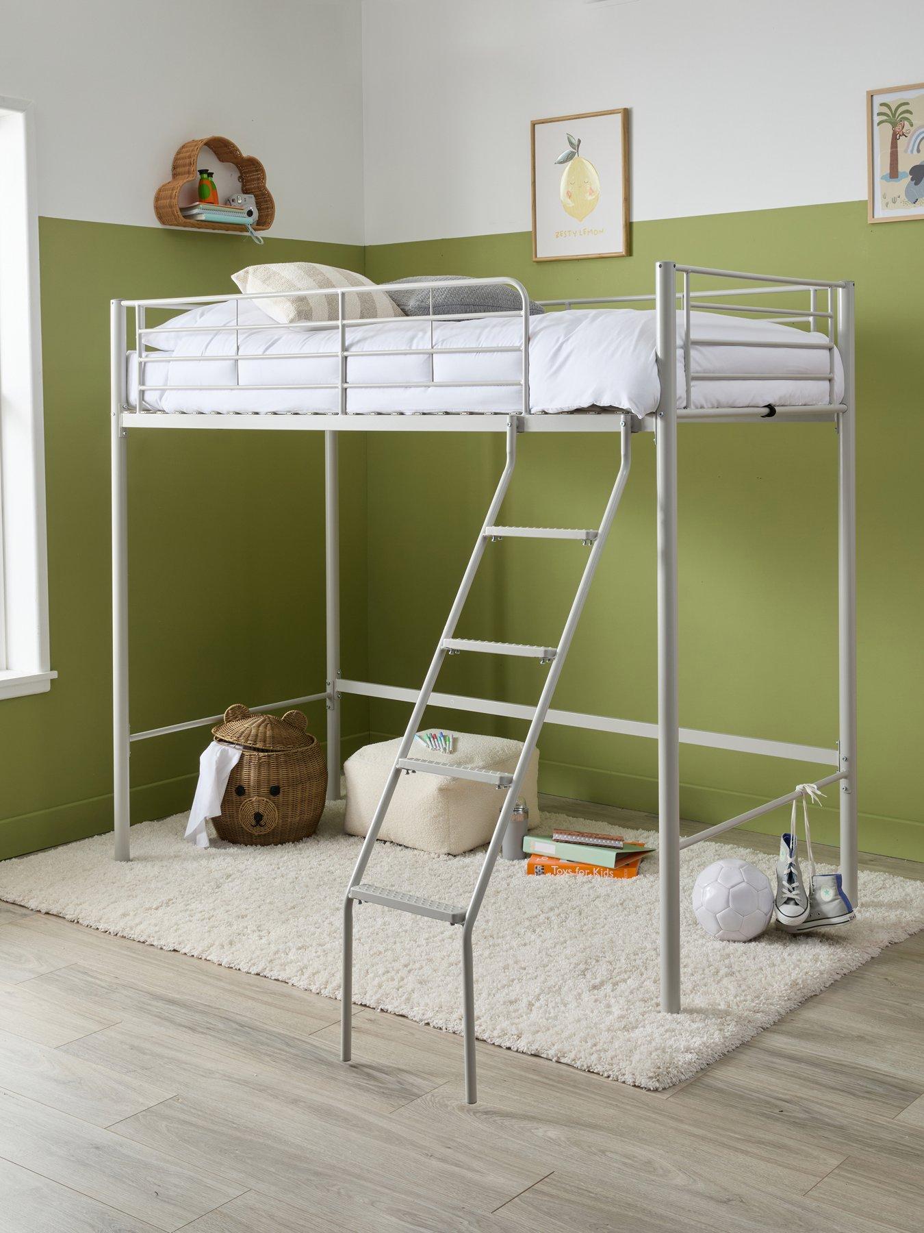 The Very Collection Domino High Sleeper Bed Frame with Mattress Options (Buy  &  SAVE!) - Grey