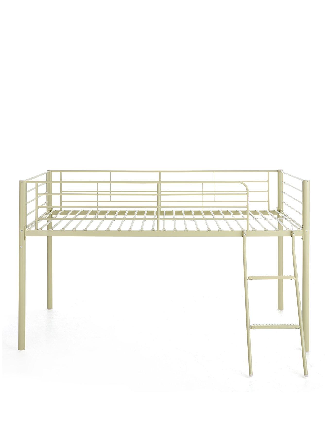 Image 2 of 7 of The Very Collection Domino Mid Sleeper Bed Frame with Mattress Options (Buy &amp; SAVE!) - Sage Green