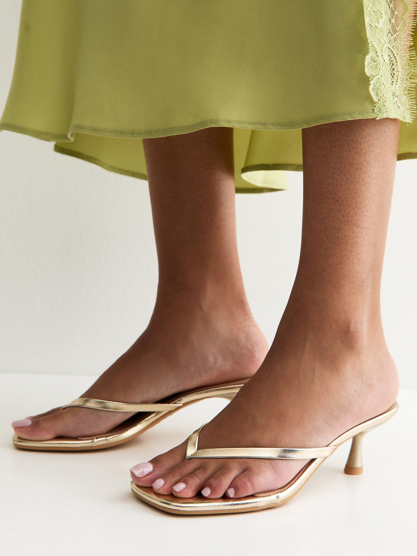 new-look-faux-leather-toe-post-mule-sandals-goldfront