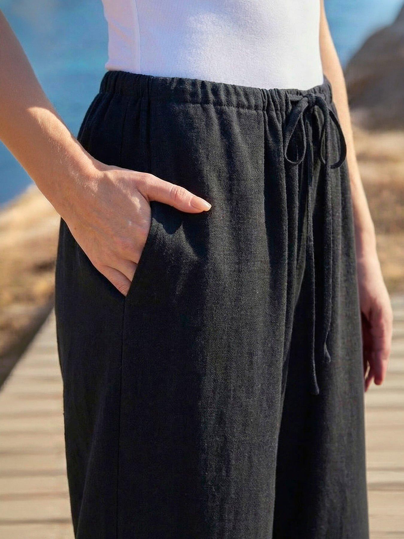 Image 4 of 5 of Roman Linen Blend Wide Leg Trouser