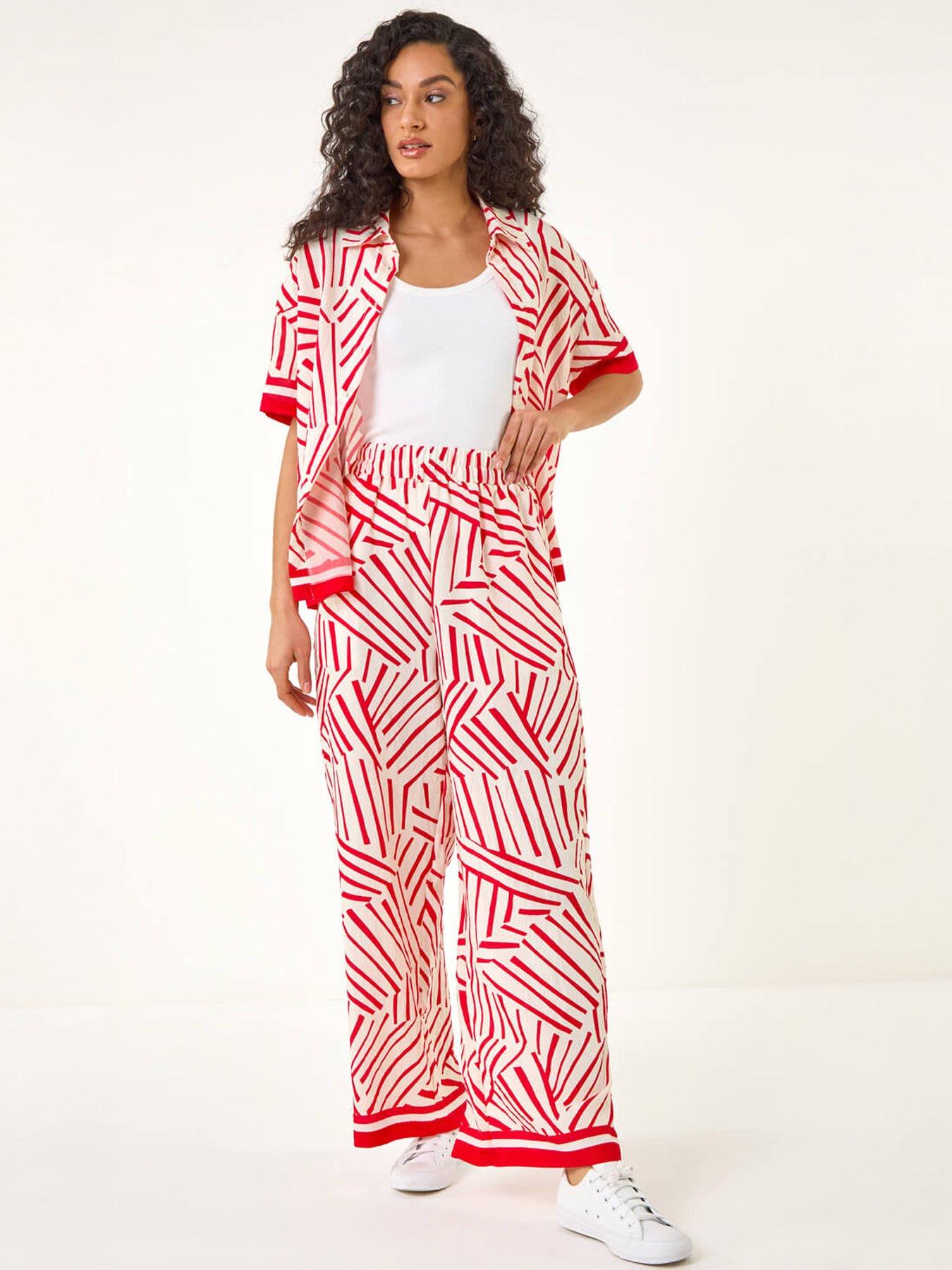Image 4 of 5 of Roman Dusk Geometric Wide Leg Trouser