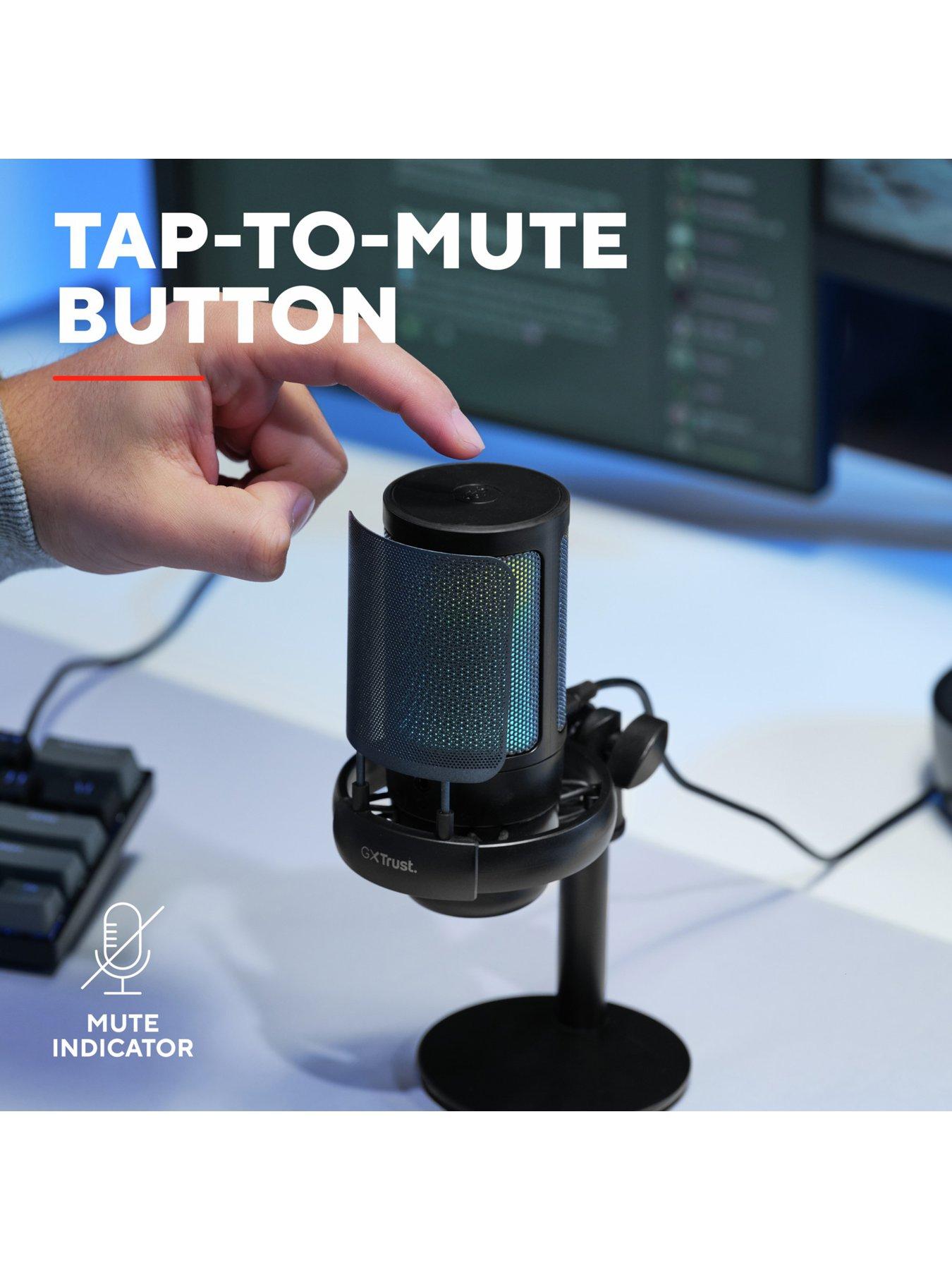 Image 5 of 8 of Trust GXT238 Auron Illuminated Compact USB Streaming Microphone, Black