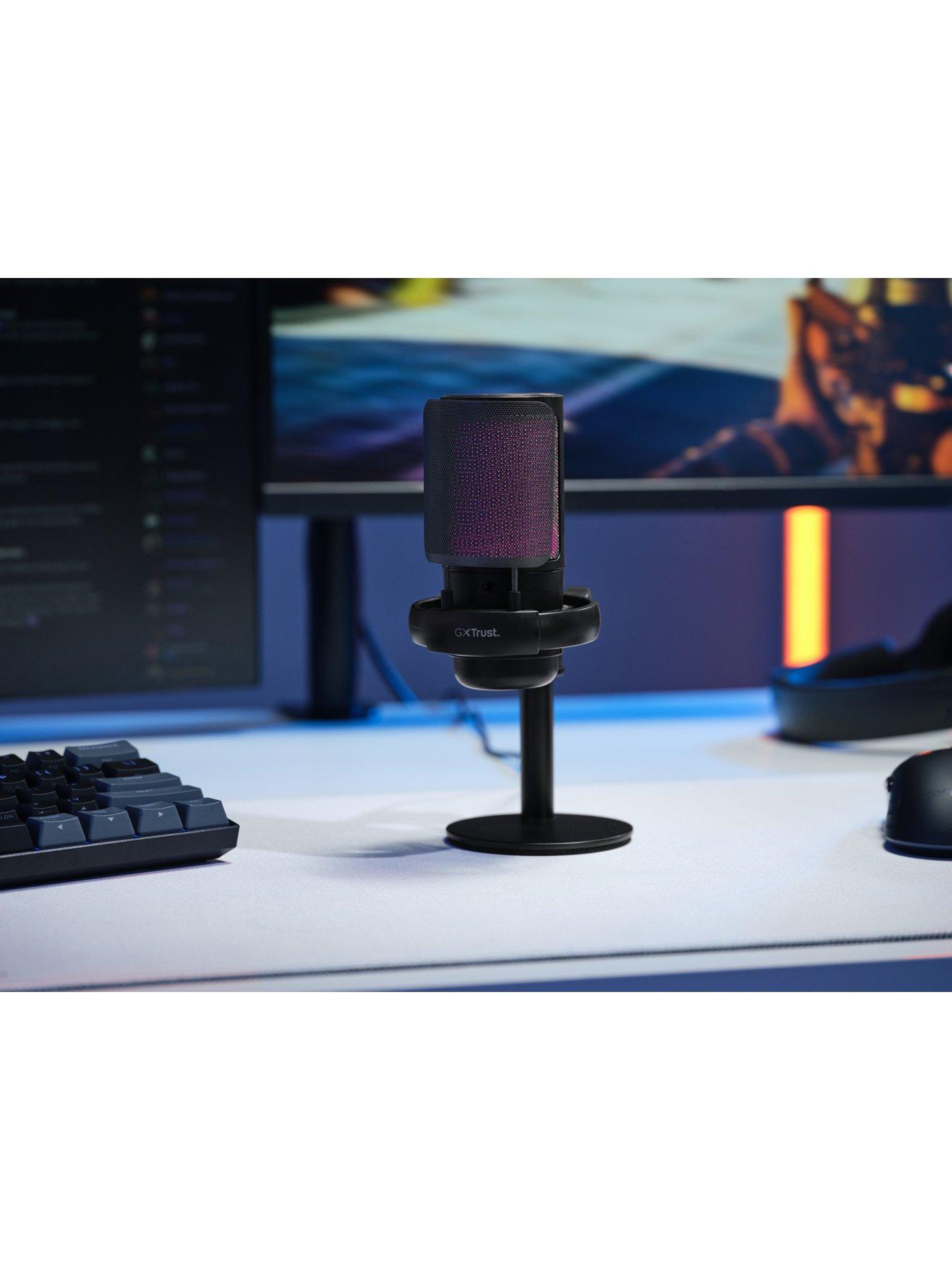 Image 7 of 8 of Trust GXT238 Auron Illuminated Compact USB Streaming Microphone, Black