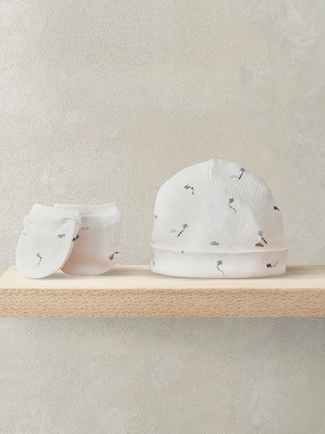 Mamas & Papas Baby Boys 2 Pack Kites Print Premature Hat & Mitts - Multi in One Colour