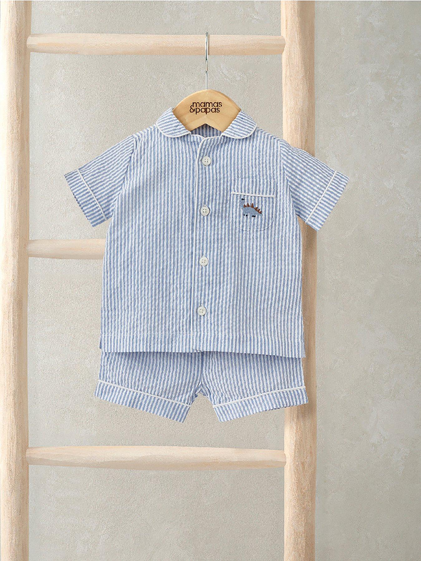 mamas-papas-baby-boys-stripe-short-pyjamas-blue