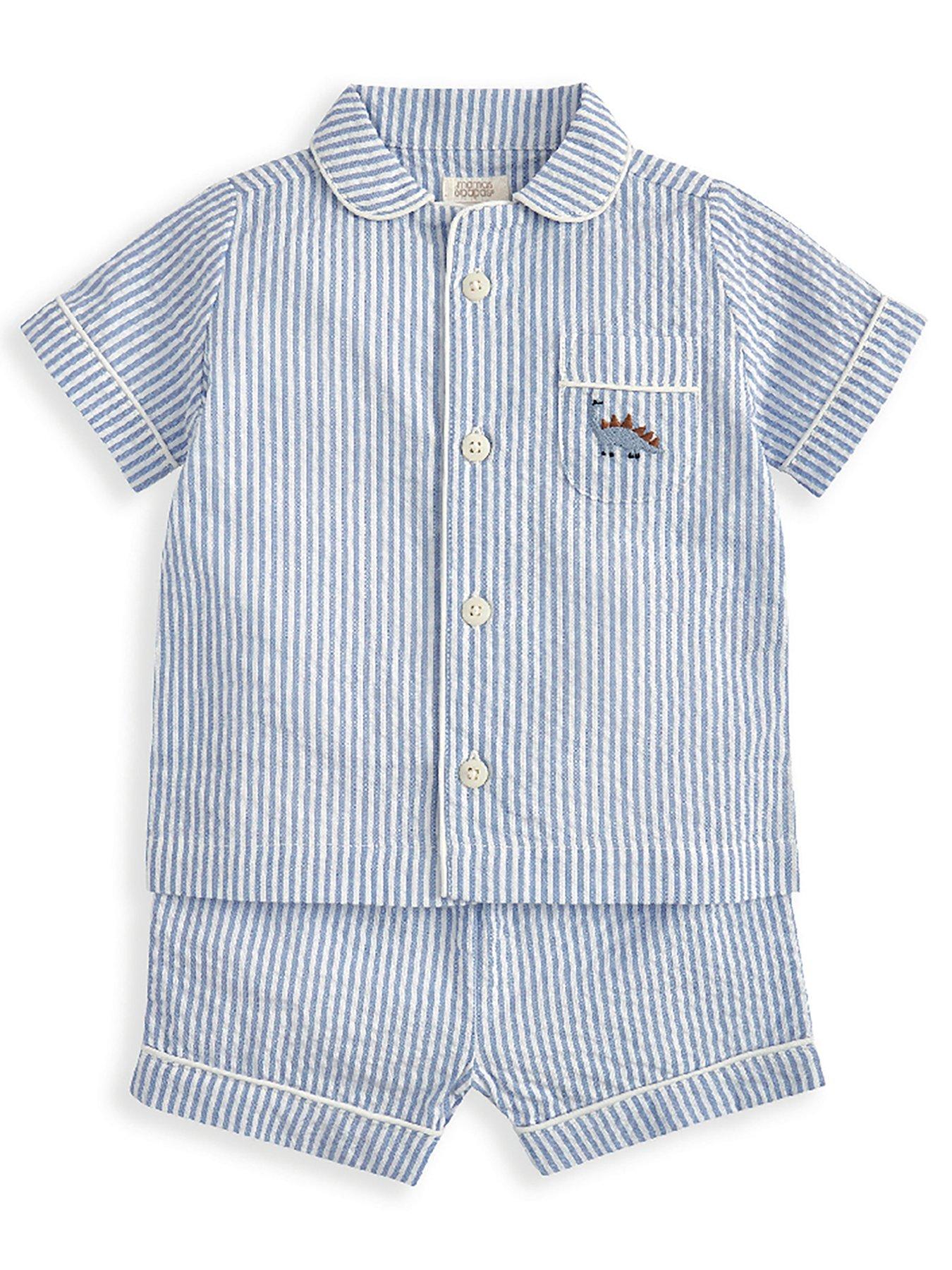 mamas-papas-baby-boys-stripe-short-pyjamas-bluestillFront