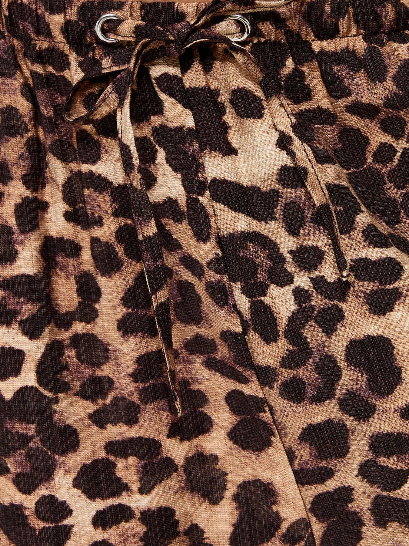 Image 5 of 5 of New Look Animal Print Balloon Trousers - Brown