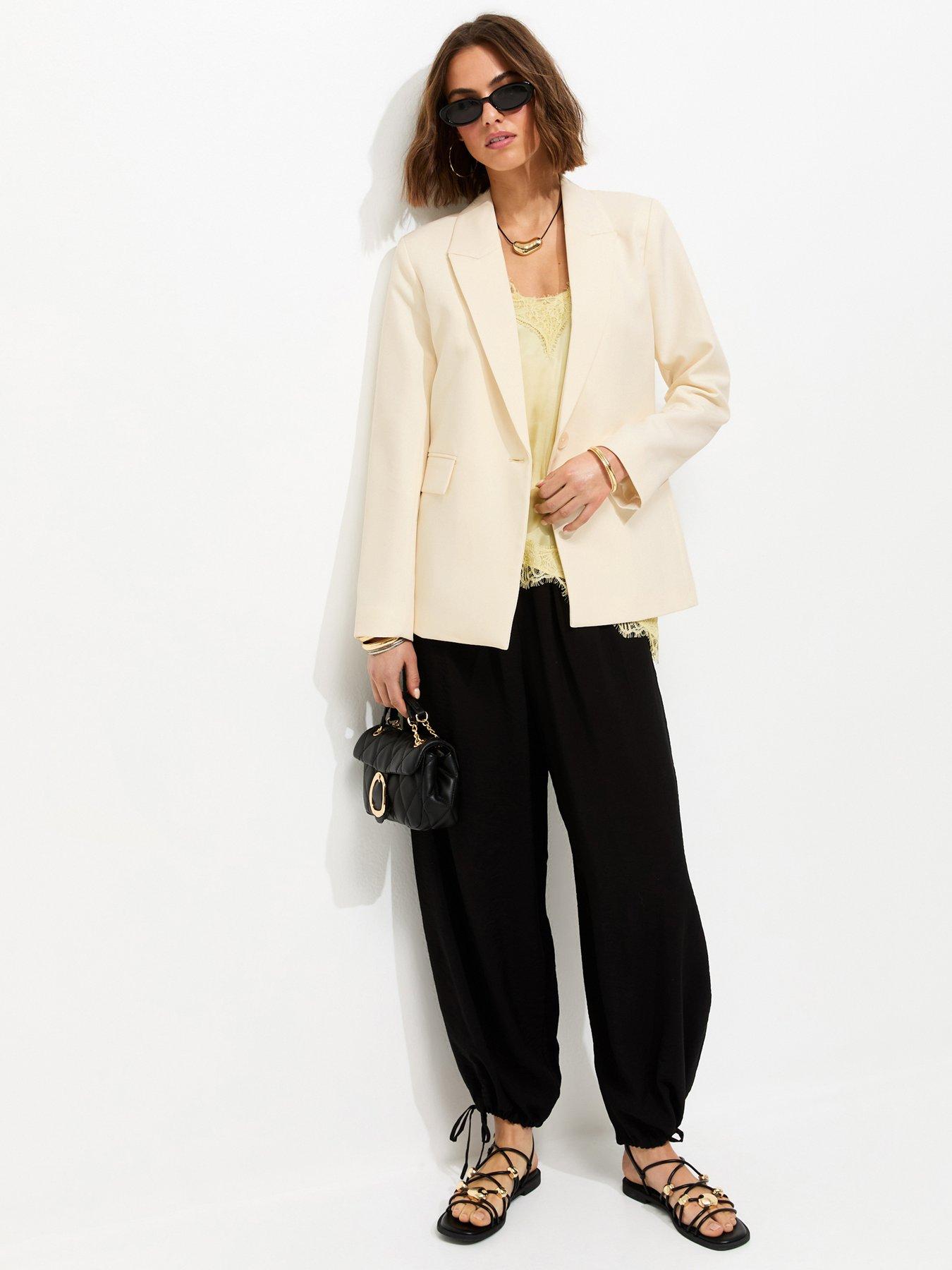 New Look Single Breasted Blazer Jacket - Off White
