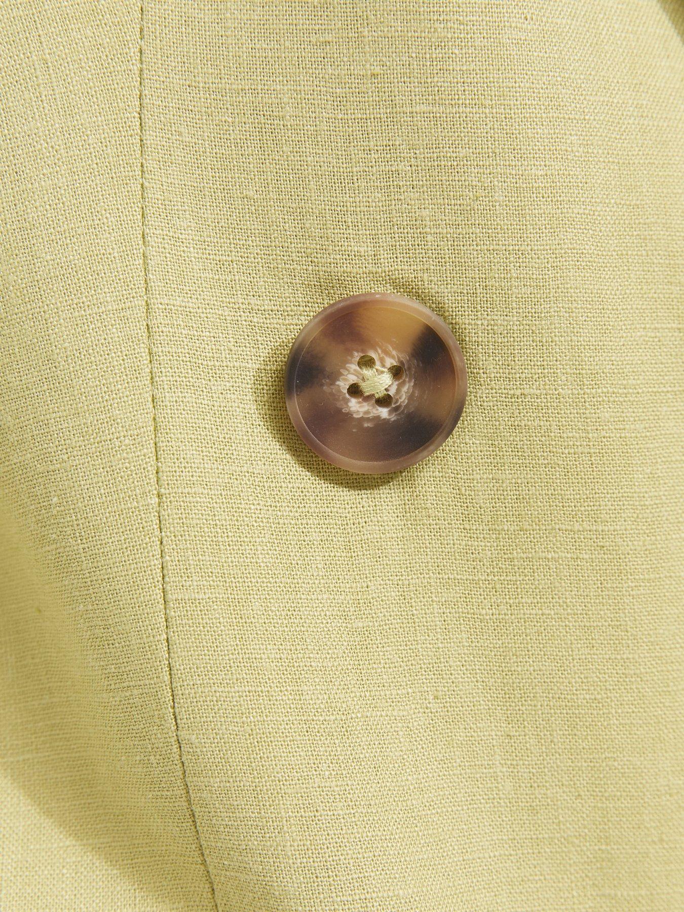 Image 5 of 5 of New Look Bright Green Linen Blend Blazer