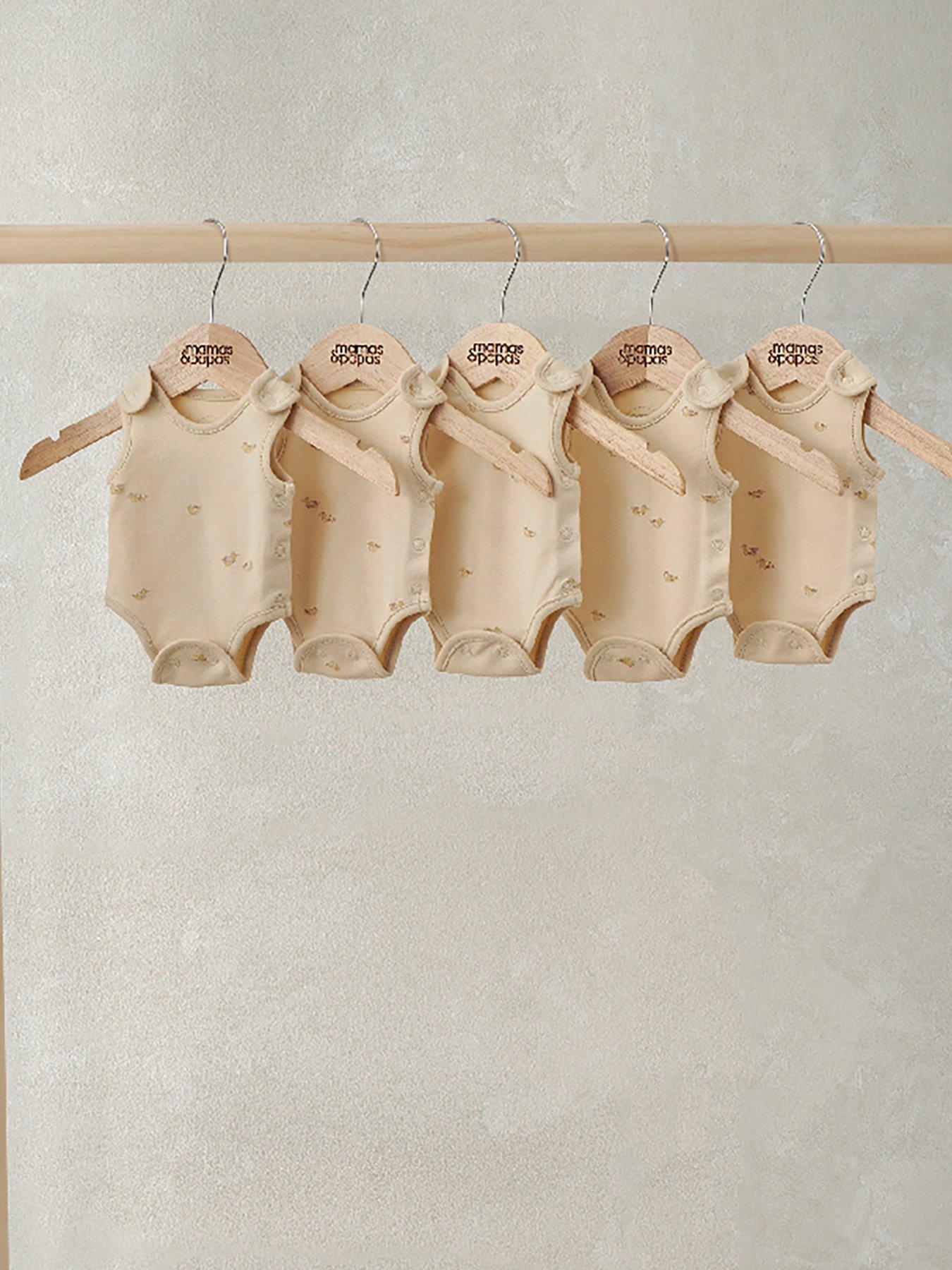 Image 1 of 2 of Mamas & Papas Baby Unisex 5 Pack Duckling Premature Bodysuits - Cream