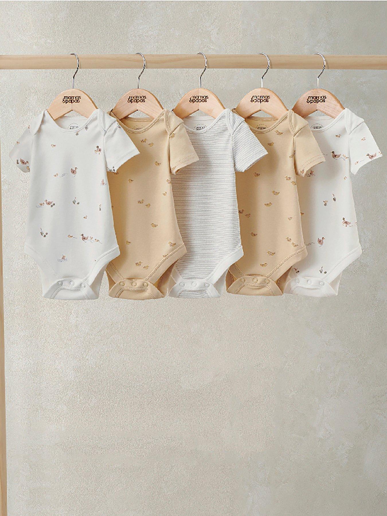 Mamas & Papas Baby Unisex 5 Pack Duckling Bodysuits - Multi