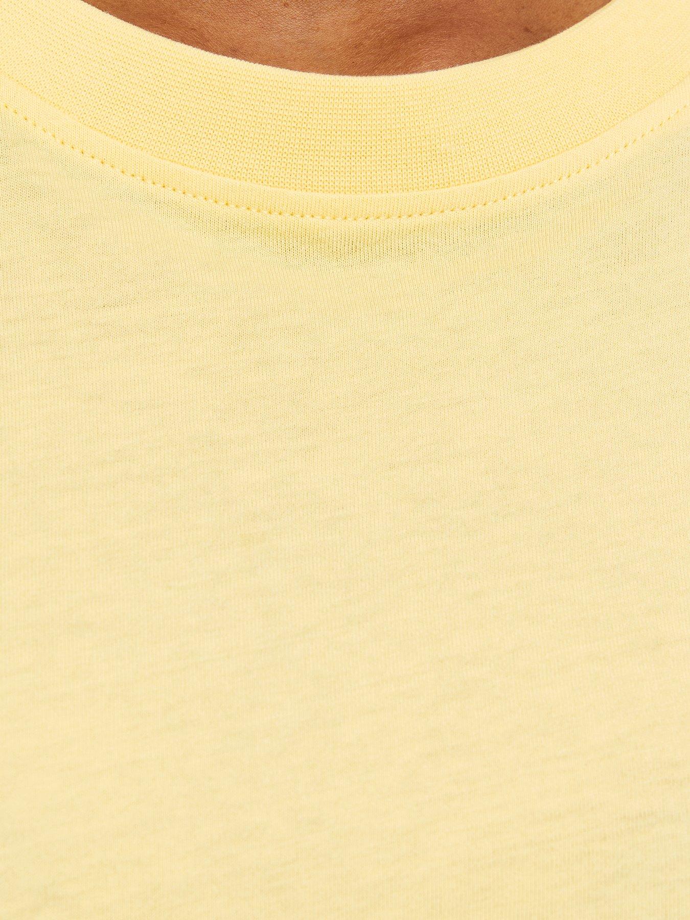 Image 5 of 5 of New Look Light Yellow Cotton Boxy Fit T-shirt