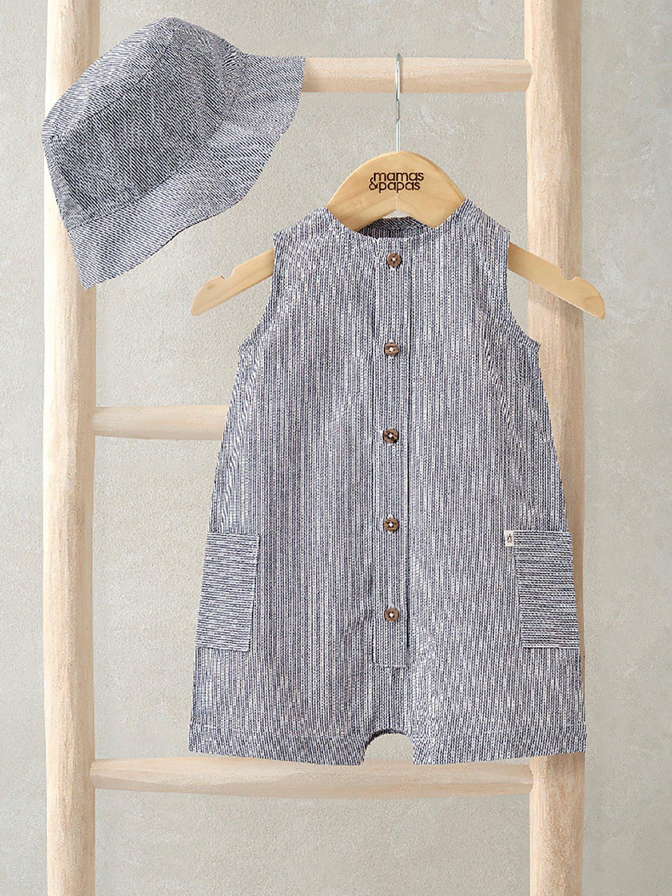mamas-papas-baby-boys-stripe-shortie-romper-hat-blue