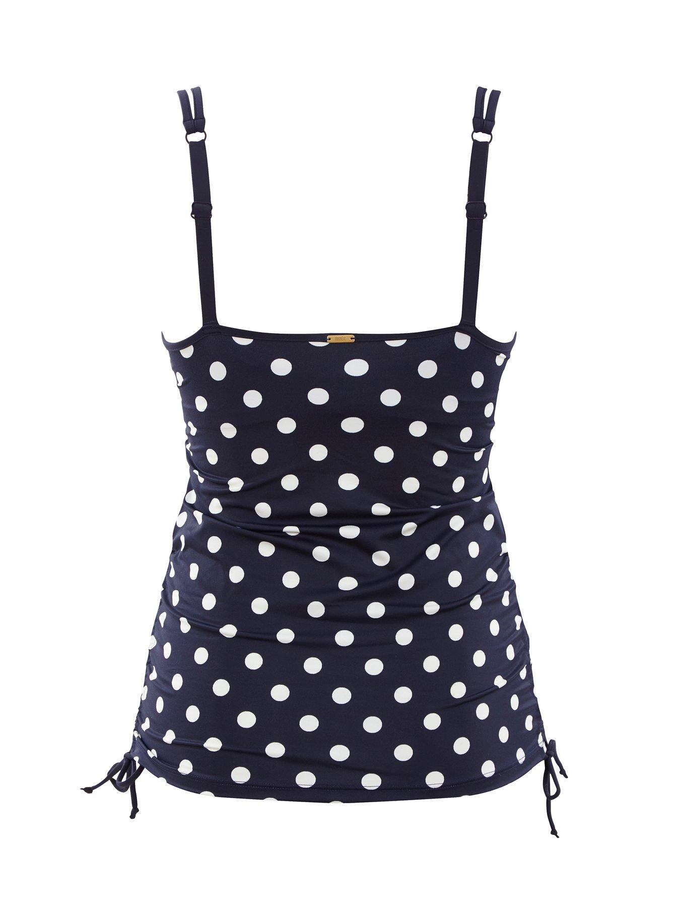 Image 6 of 6 of Panache Panache Anya Spot Navy/ivory Tankini - Navy &amp; Ivory