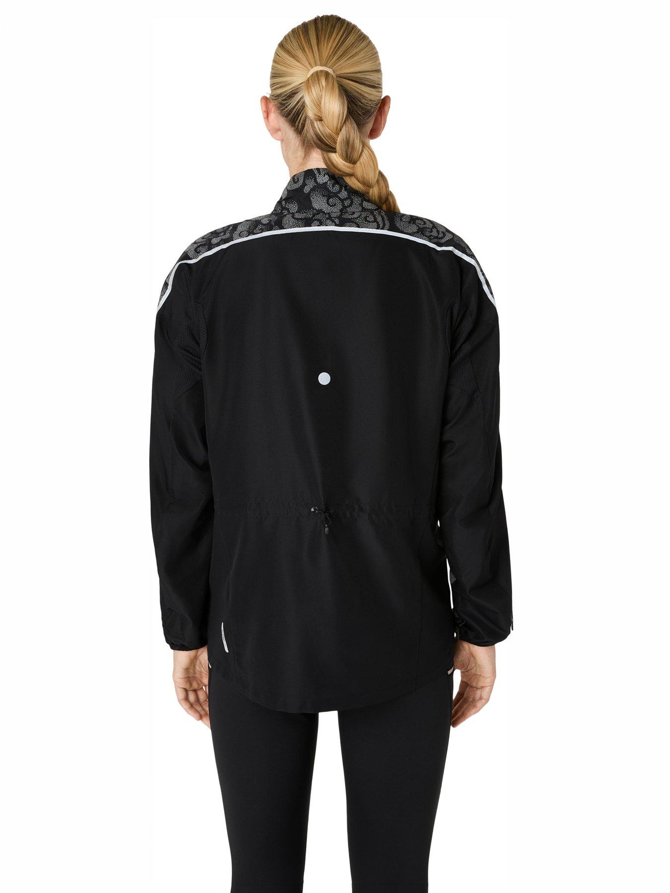 Image 2 of 7 of Asics Womens Lite-Show Reflective Packable Water-Repellent Running Jacket - Black