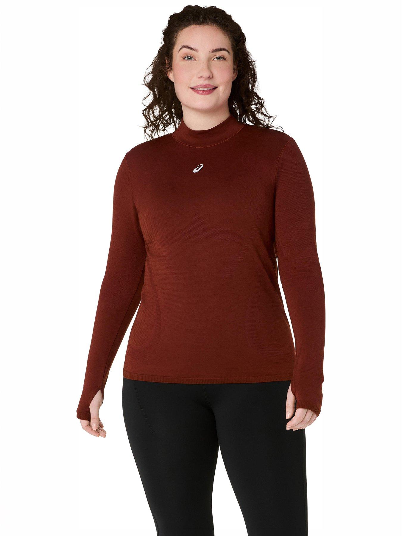 Asics Womens Running Road Winter Seamless Long Sleeve Top - Red
