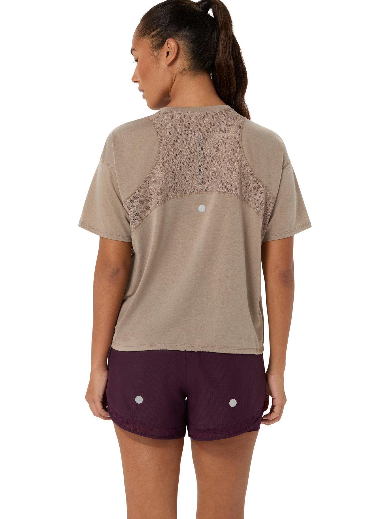 Image 2 of 6 of Asics Womens Running Nagino Run Short Sleeve Top - Brown