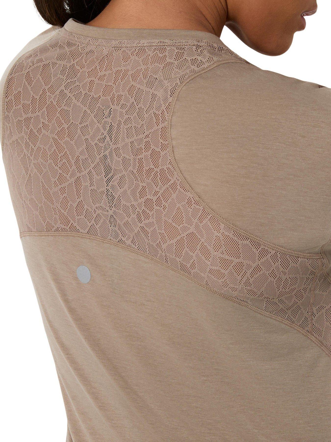 Image 4 of 6 of Asics Womens Running Nagino Run Short Sleeve Top - Brown