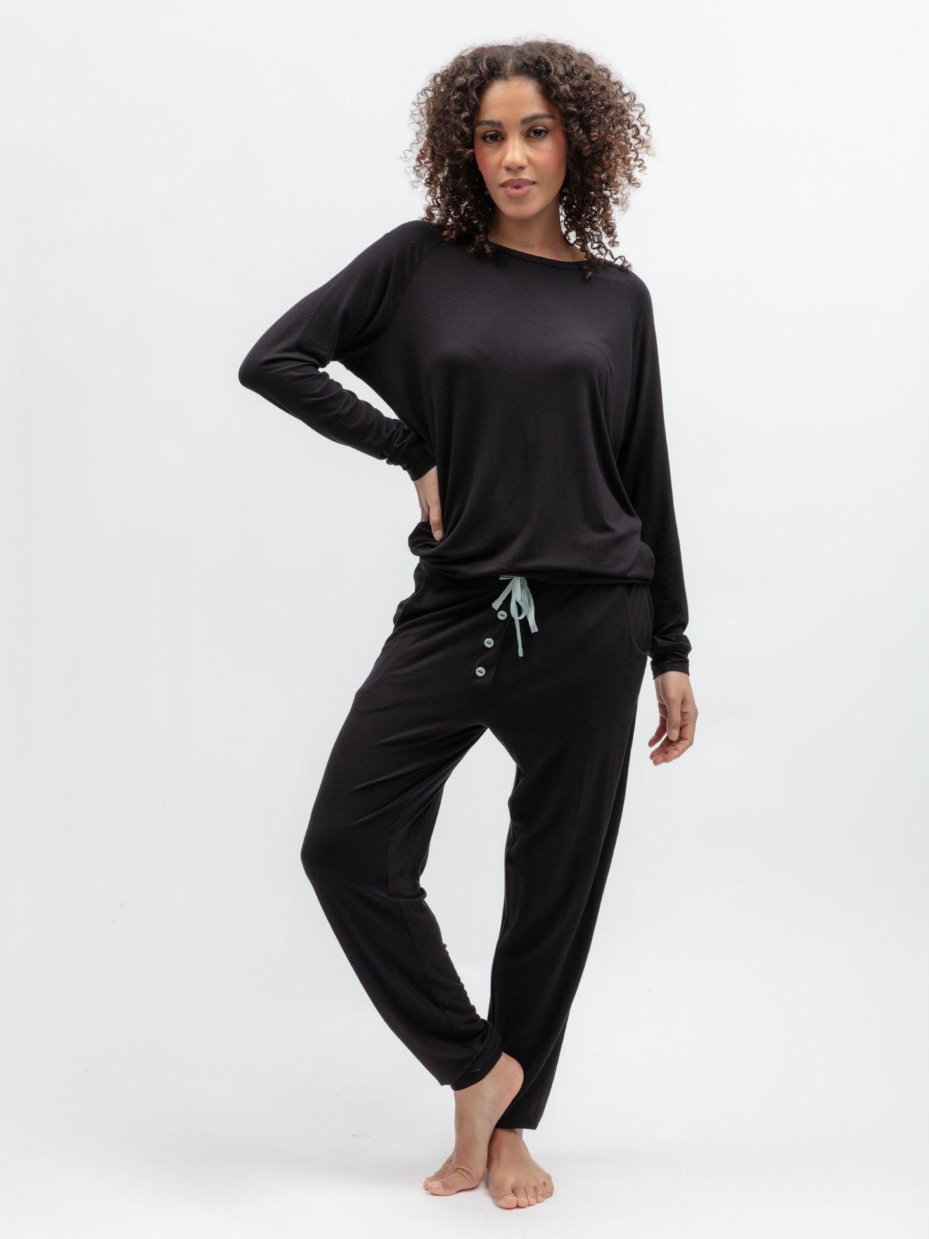 Cyberjammies Cyberjammies Grace Black Slouch Jersey L/Slv Pyjama Top  &  Bottom Set