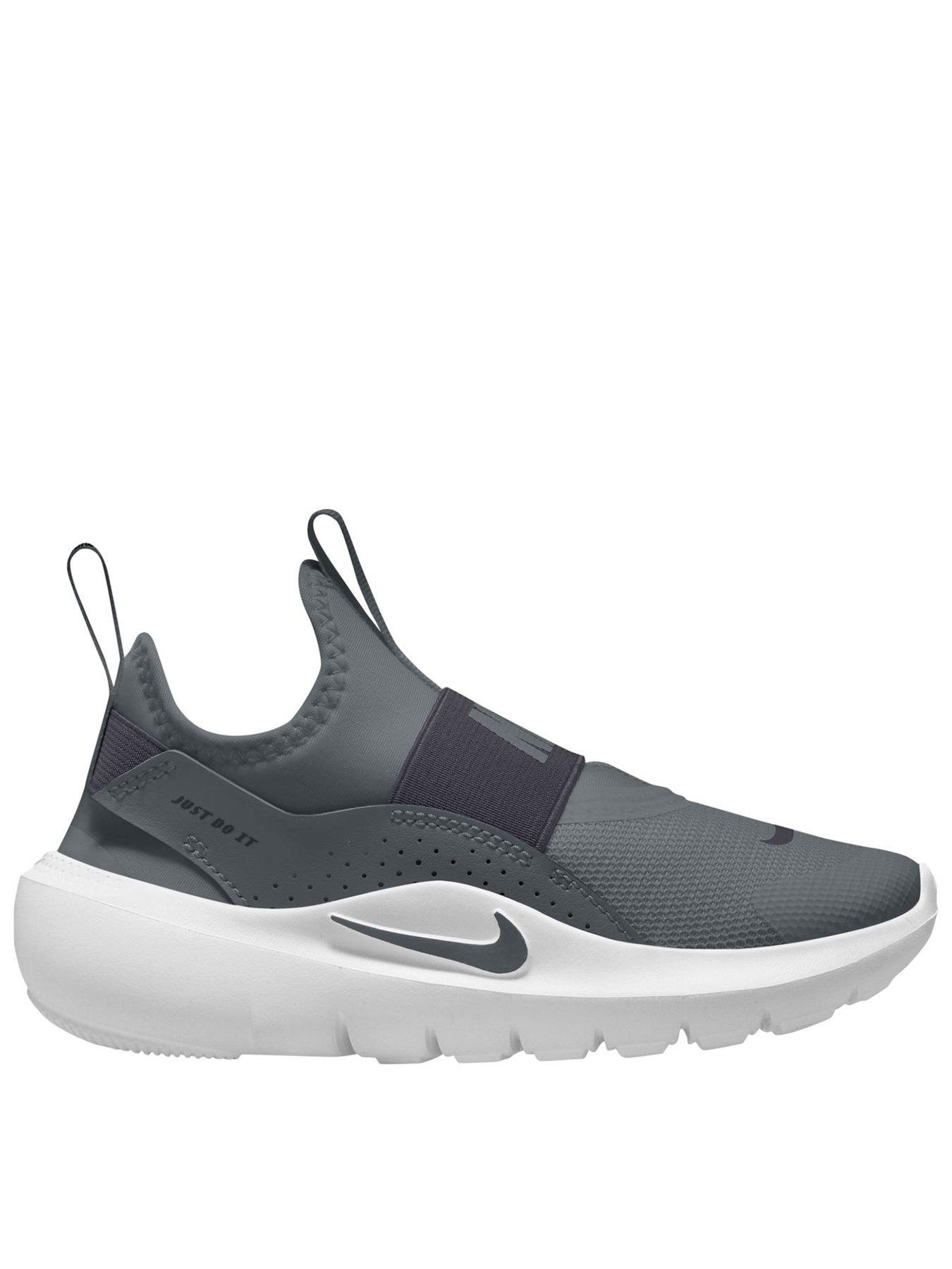 Image 1 of 7 of Nike Kids Flex Runner 4 Pull-On Stretch Strap Trainers - Grey