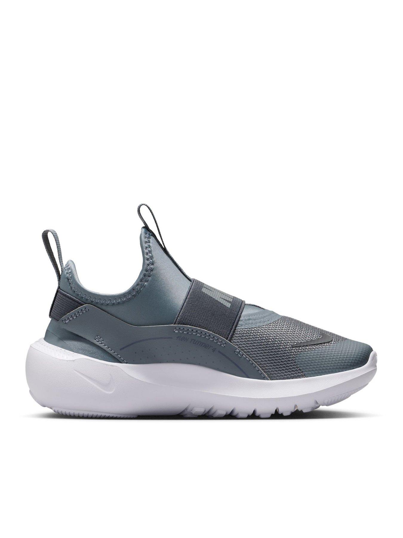 Image 6 of 7 of Nike Kids Flex Runner 4 Pull-On Stretch Strap Trainers - Grey
