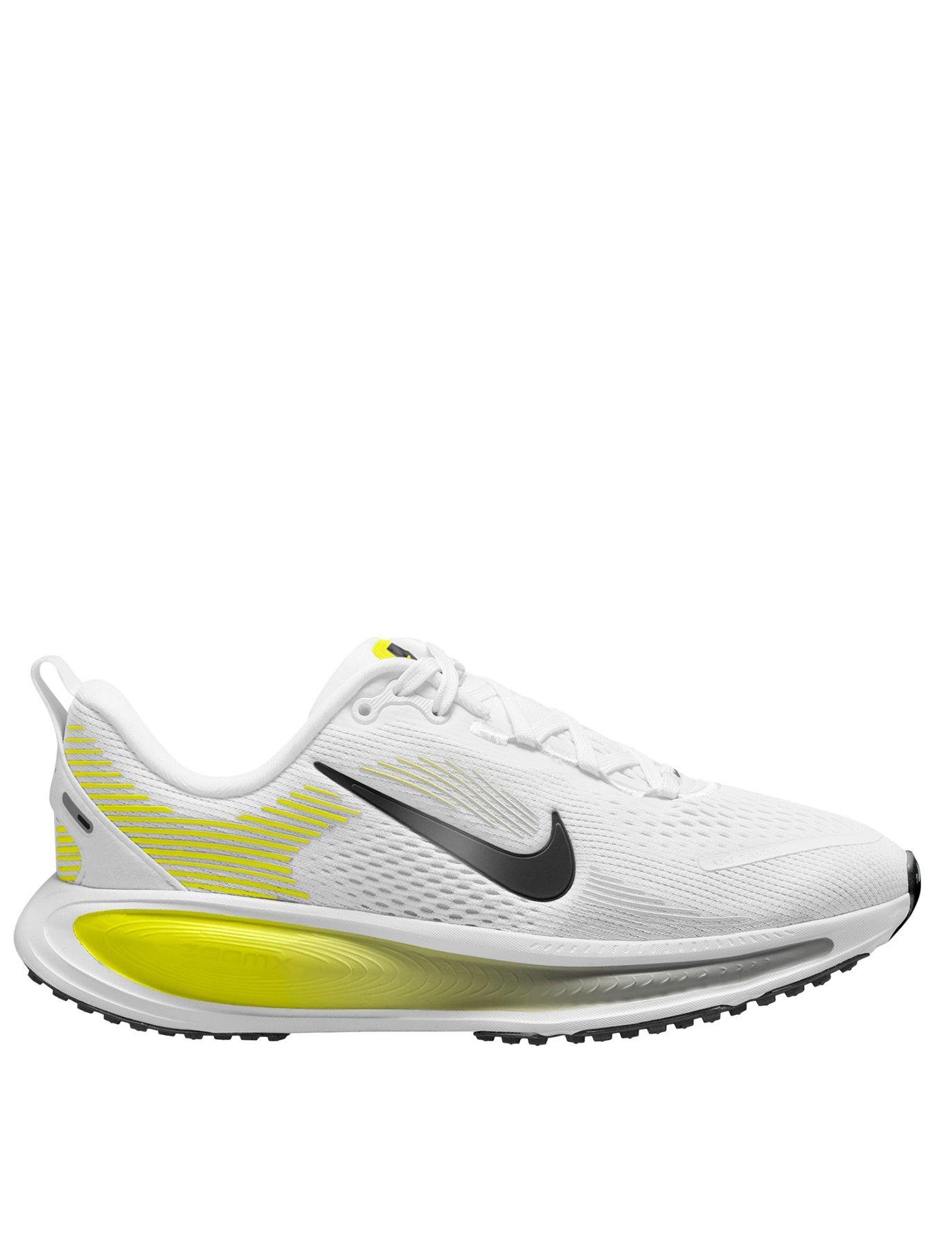 Nike Nike Unisex Big Kids Running Vomero 18 Trainers - White in White/Black-Lemon/Dark Grey