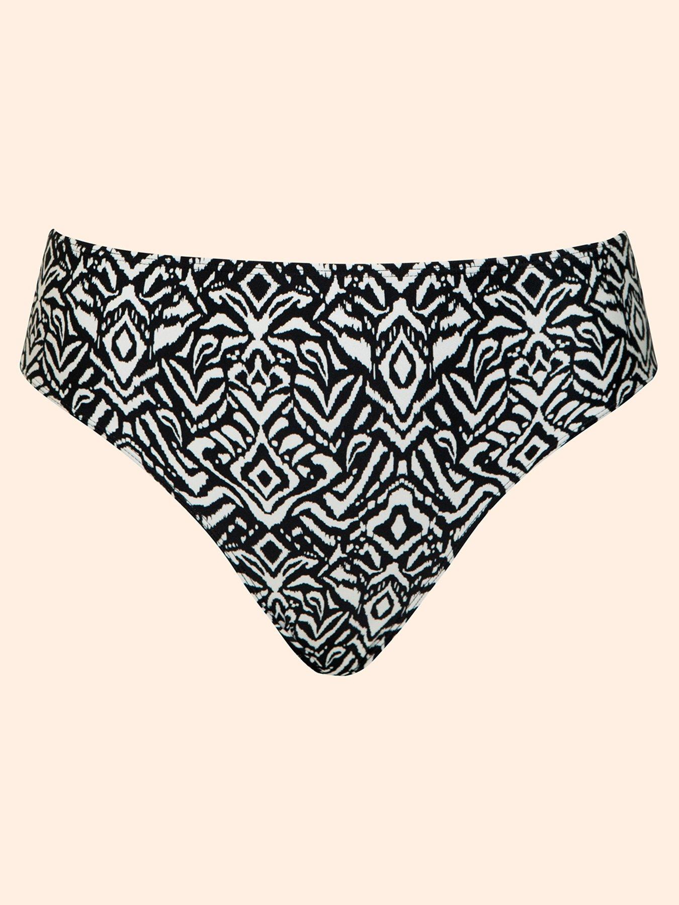 Image 6 of 6 of Curvy Kate Wild Horizon Bikini Brief - Black Print