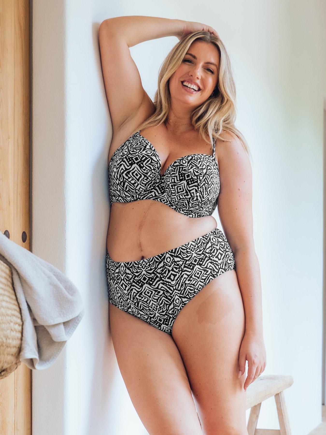 Curvy Kate Curvy Kate Wild Horizon Padded Balcony Bikini Top (second Sizes) Black Print