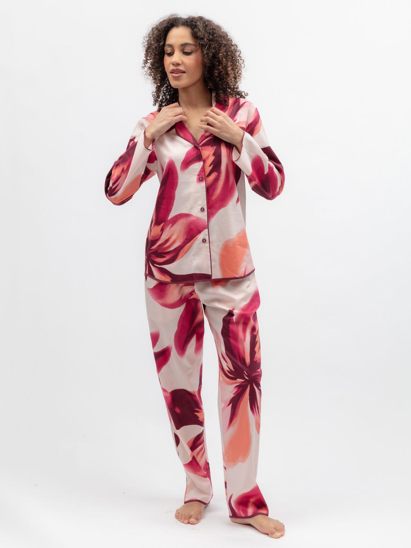 Cyberjammies Cyberjammies Blush Botanica Peach Floral Print L/Slv Pyjama Top  &  Bottoms Set