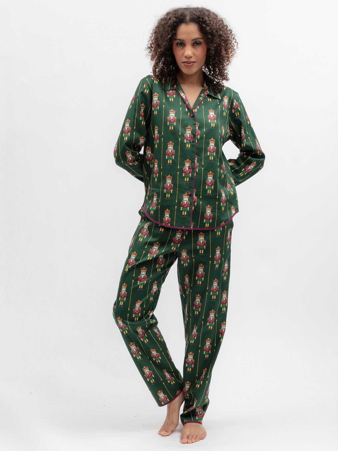 Image 5 of 6 of Cyberjammies Cyberjammies Enchanted Nutcracker Dark Green Nutcracker Print Longsleeve Pyjama Set
