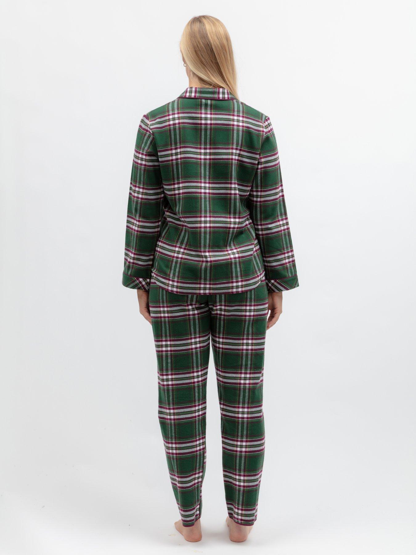 Image 2 of 6 of Cyberjammies Cyberjammies Enchanted Nutcracker Dark Green Checks Longsleeve Pyjama Set