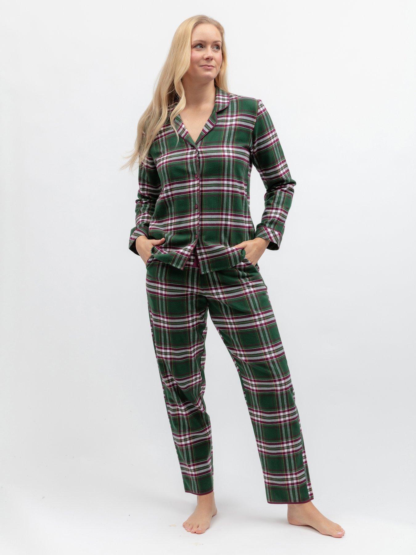 Image 6 of 6 of Cyberjammies Cyberjammies Enchanted Nutcracker Dark Green Checks Longsleeve Pyjama Set