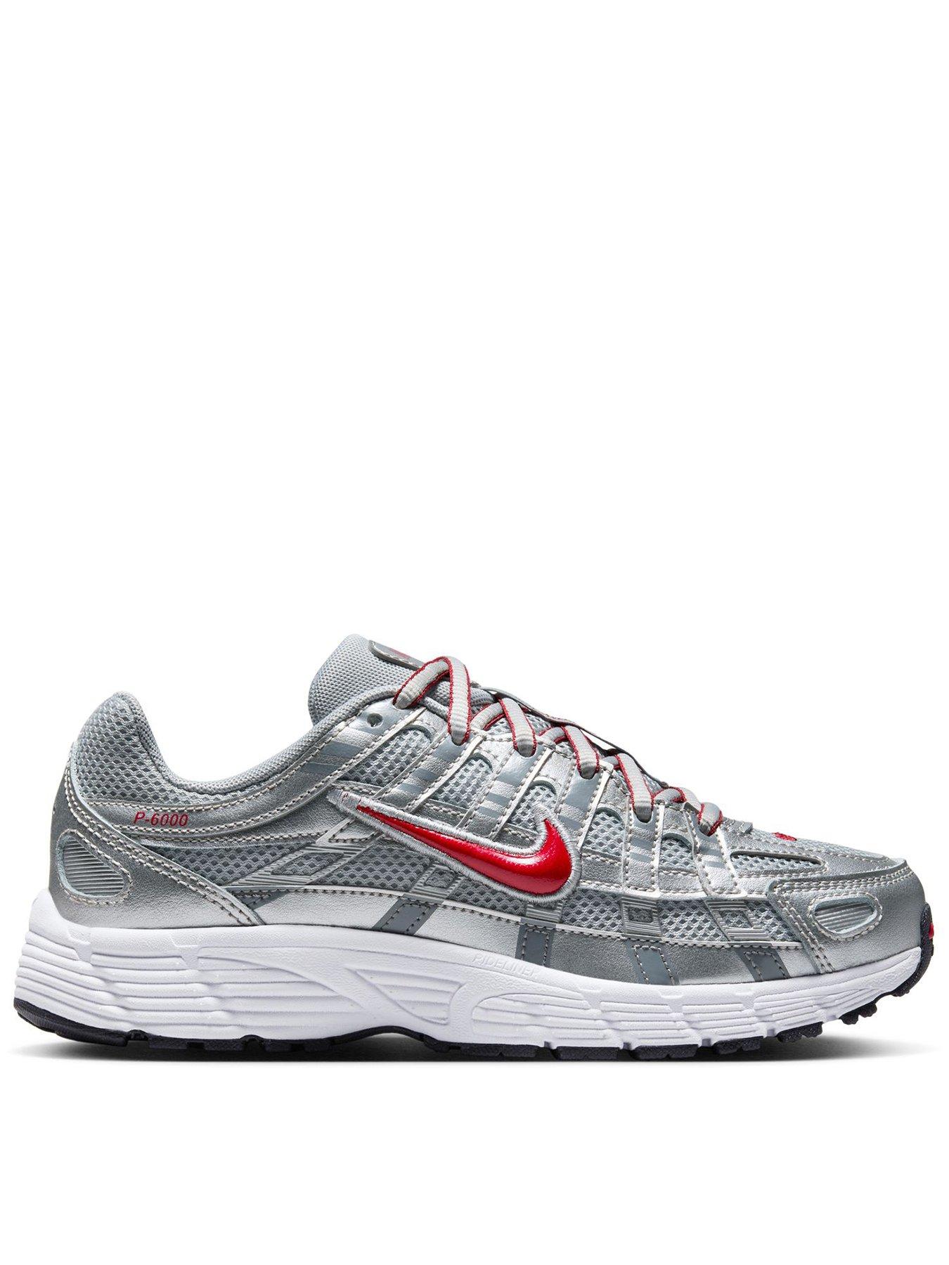 Image 1 of 7 of Nike Unisex P-6000 Retro Cushioning Trainers - Silver/Red