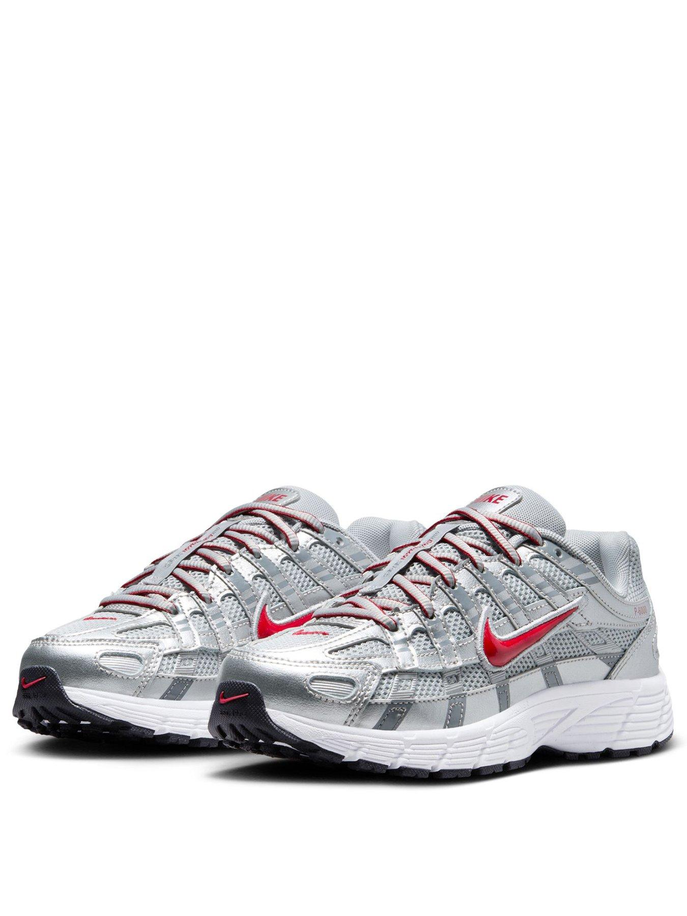 Image 2 of 7 of Nike Unisex P-6000 Retro Cushioning Trainers - Silver/Red