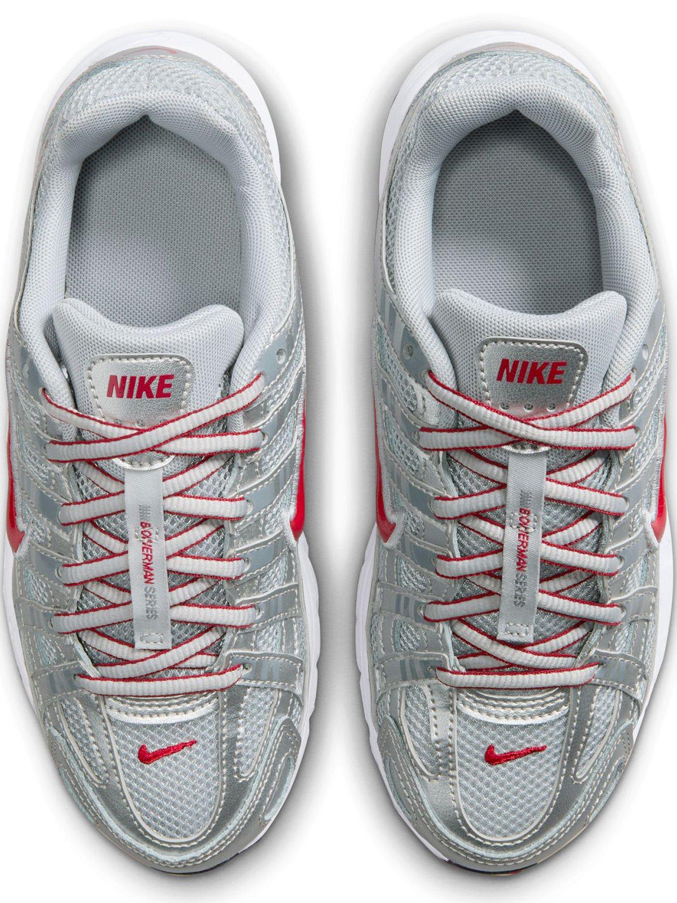 Image 4 of 7 of Nike Unisex P-6000 Retro Cushioning Trainers - Silver/Red