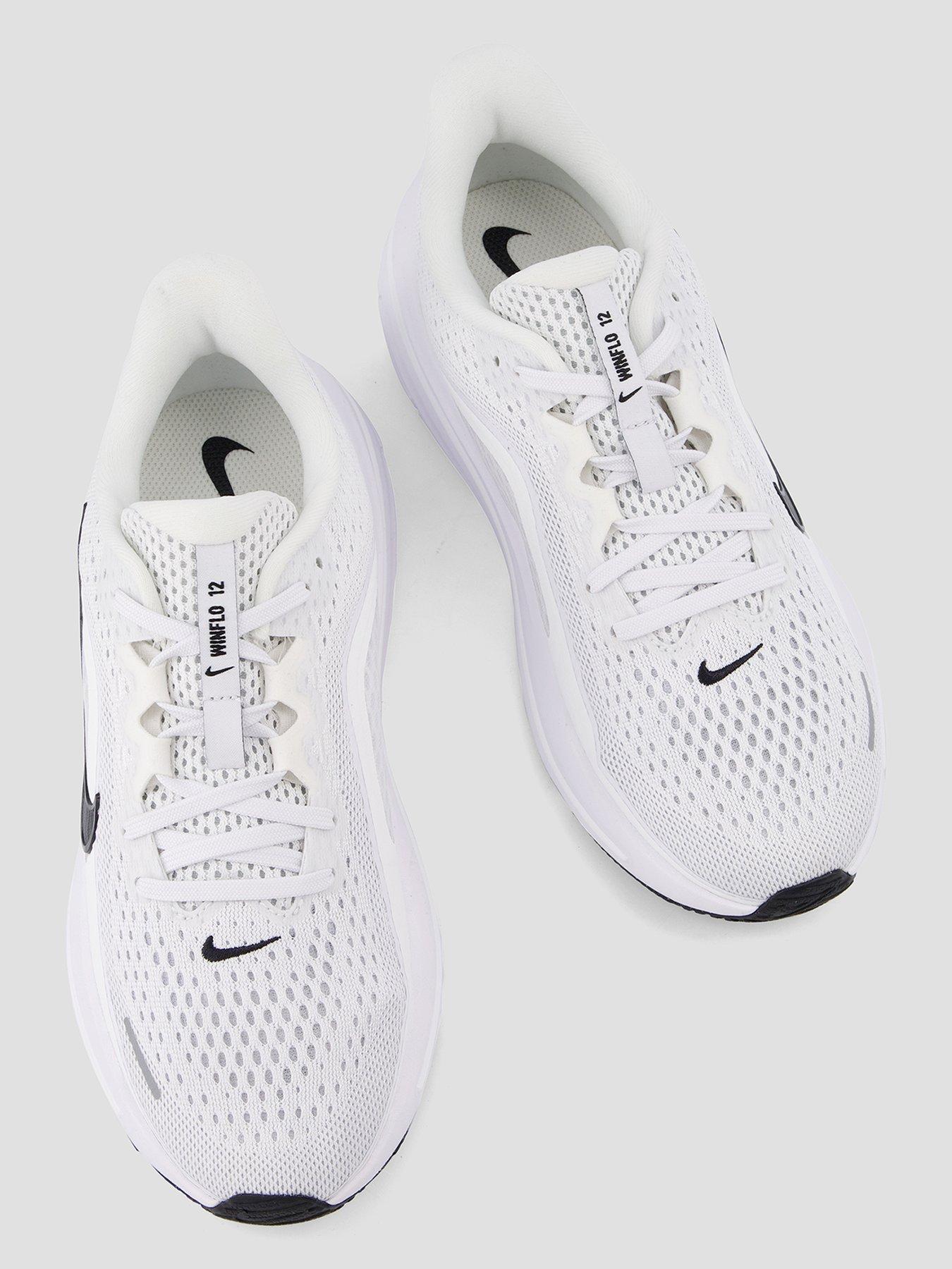 Image 3 of 7 of Nike Kids Winflo 12 Cushioned Lace-Up Running Trainers - White
