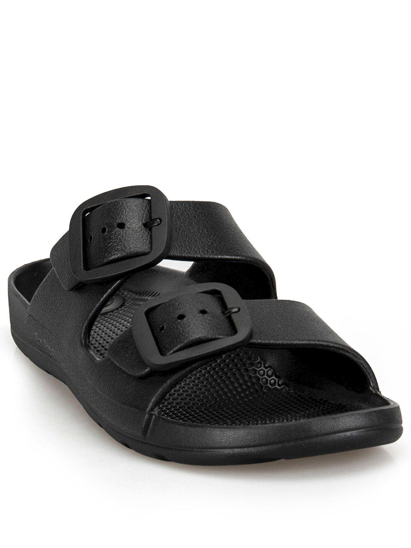 Image 2 of 5 of TOTES Solbounce Ladies Double Buckle Adjustable Slide - Black