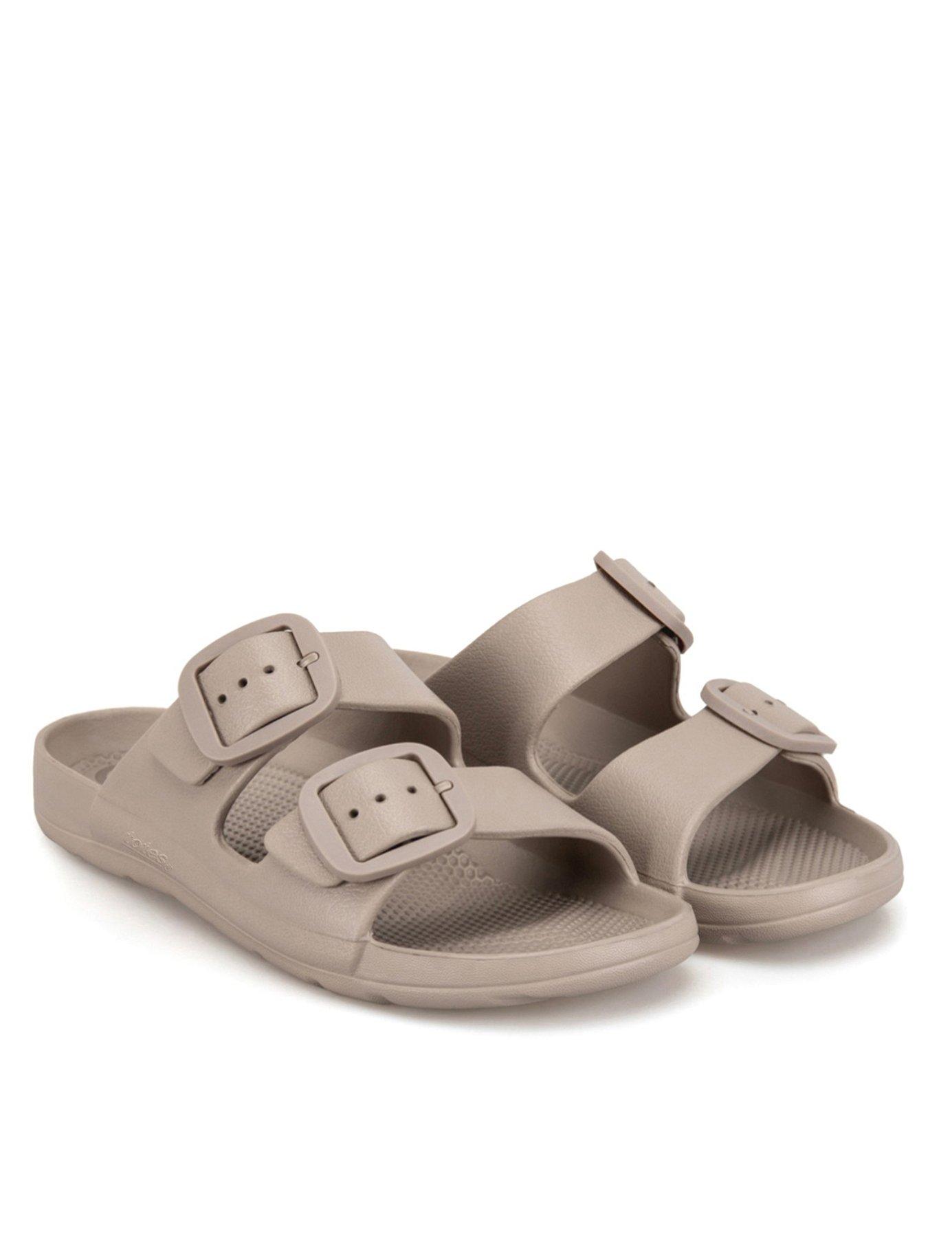 Image 1 of 6 of TOTES Solbounce Ladies Double Buckle Adjustable Slide - Taupe