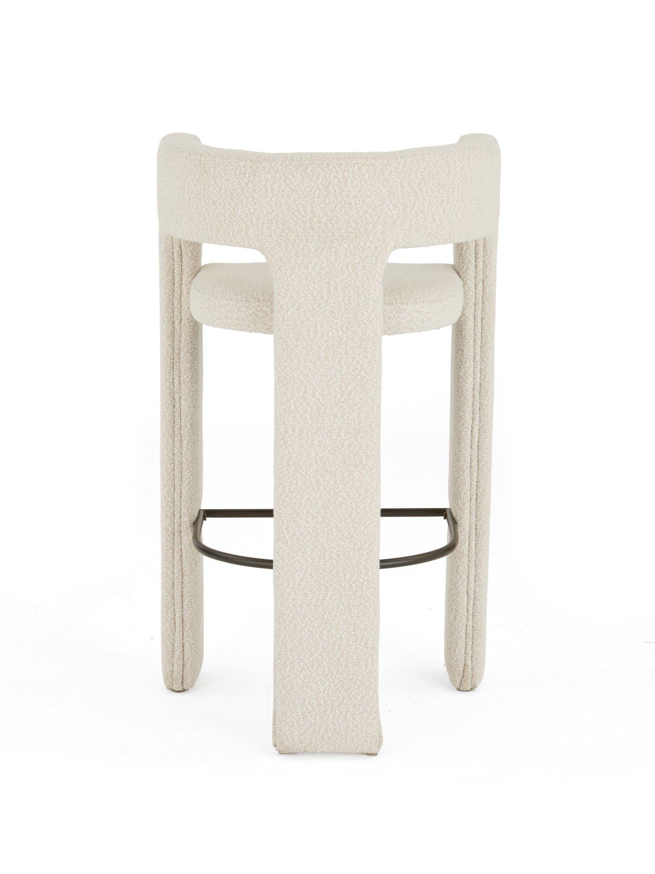 Image 4 of 7 of The Very Collection Nell Boucle Bar Stool