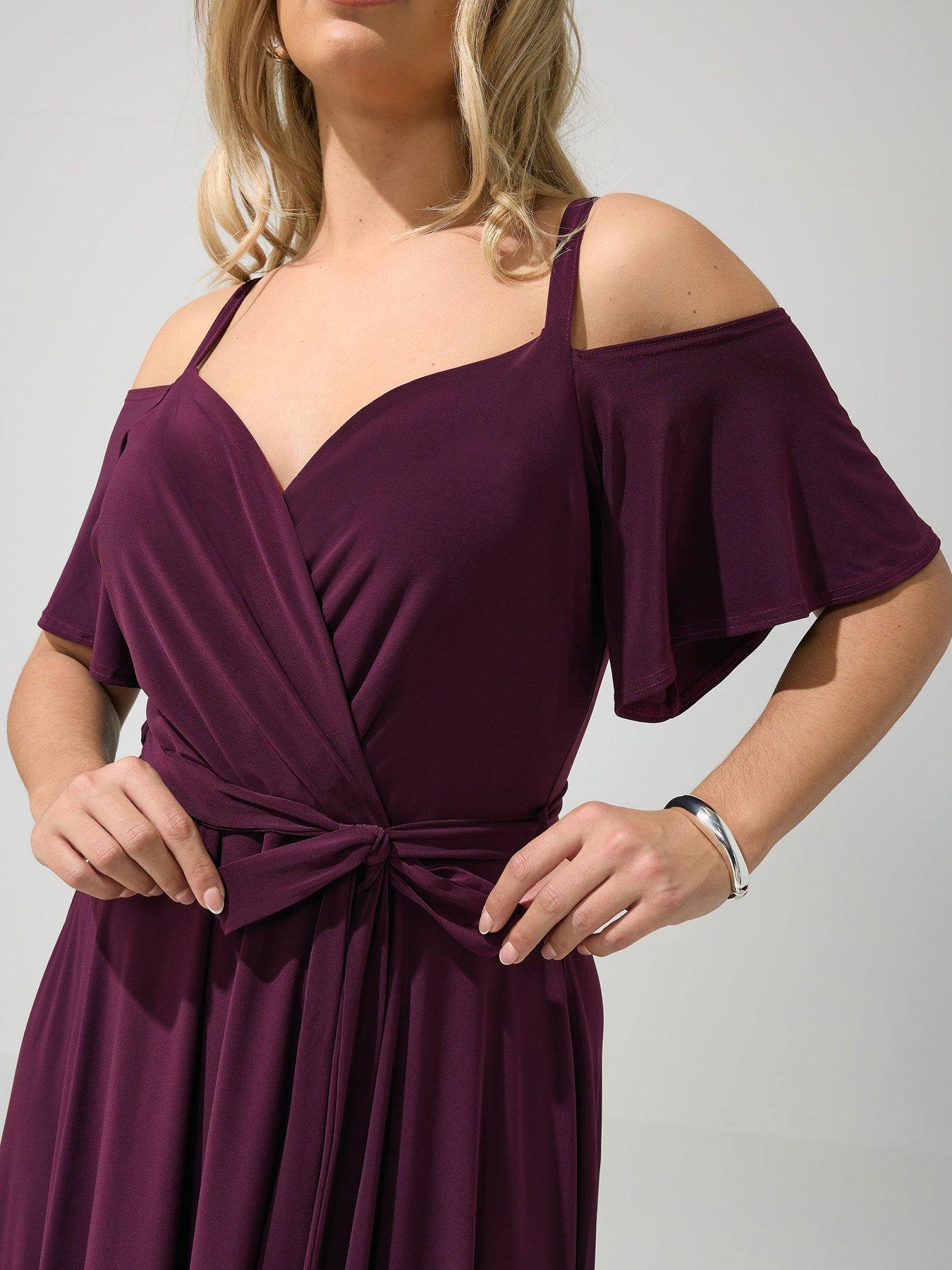 Image 4 of 4 of Yours Curve Cold Shoulder Maxi Dress