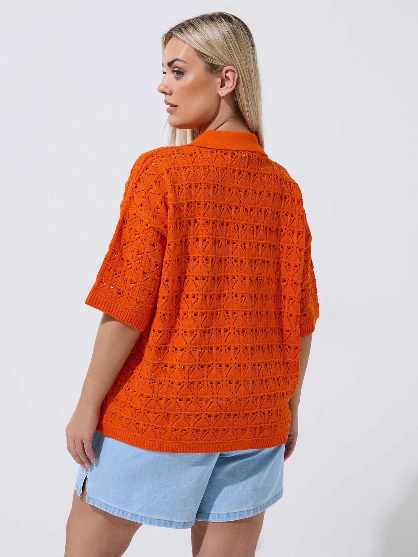 Image 2 of 4 of Yours Curve Crochet Shirt