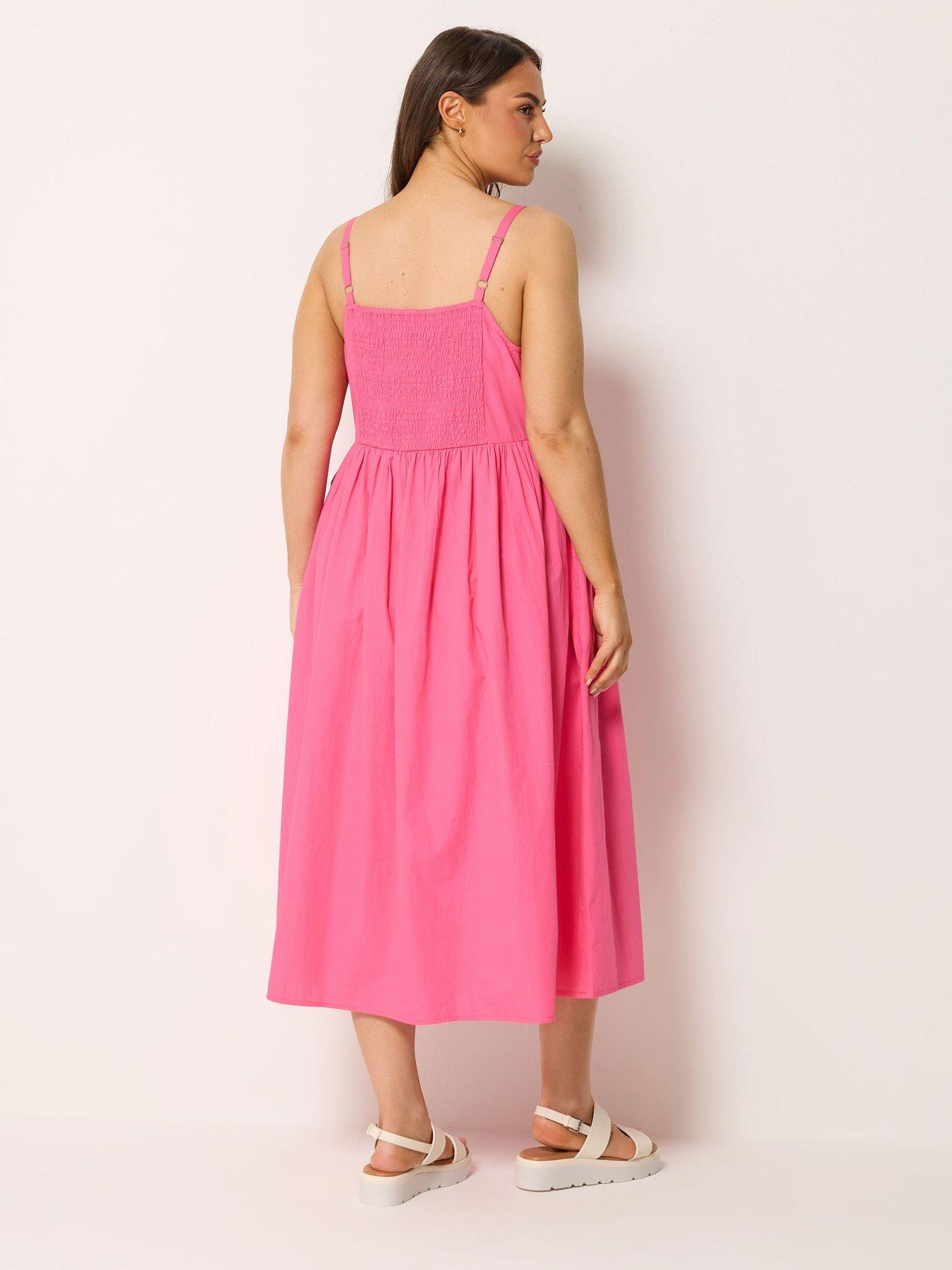 yours-curve-poplin-midi-dress-pinkstillFront