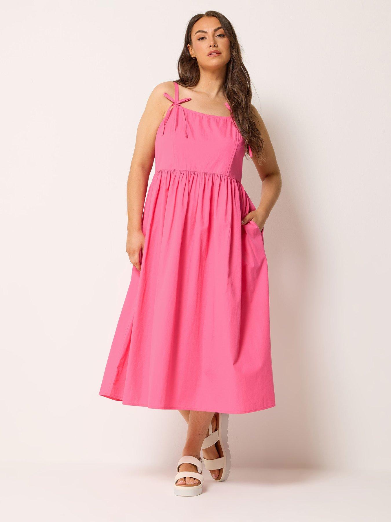 yours-curve-poplin-midi-dress-pinkback