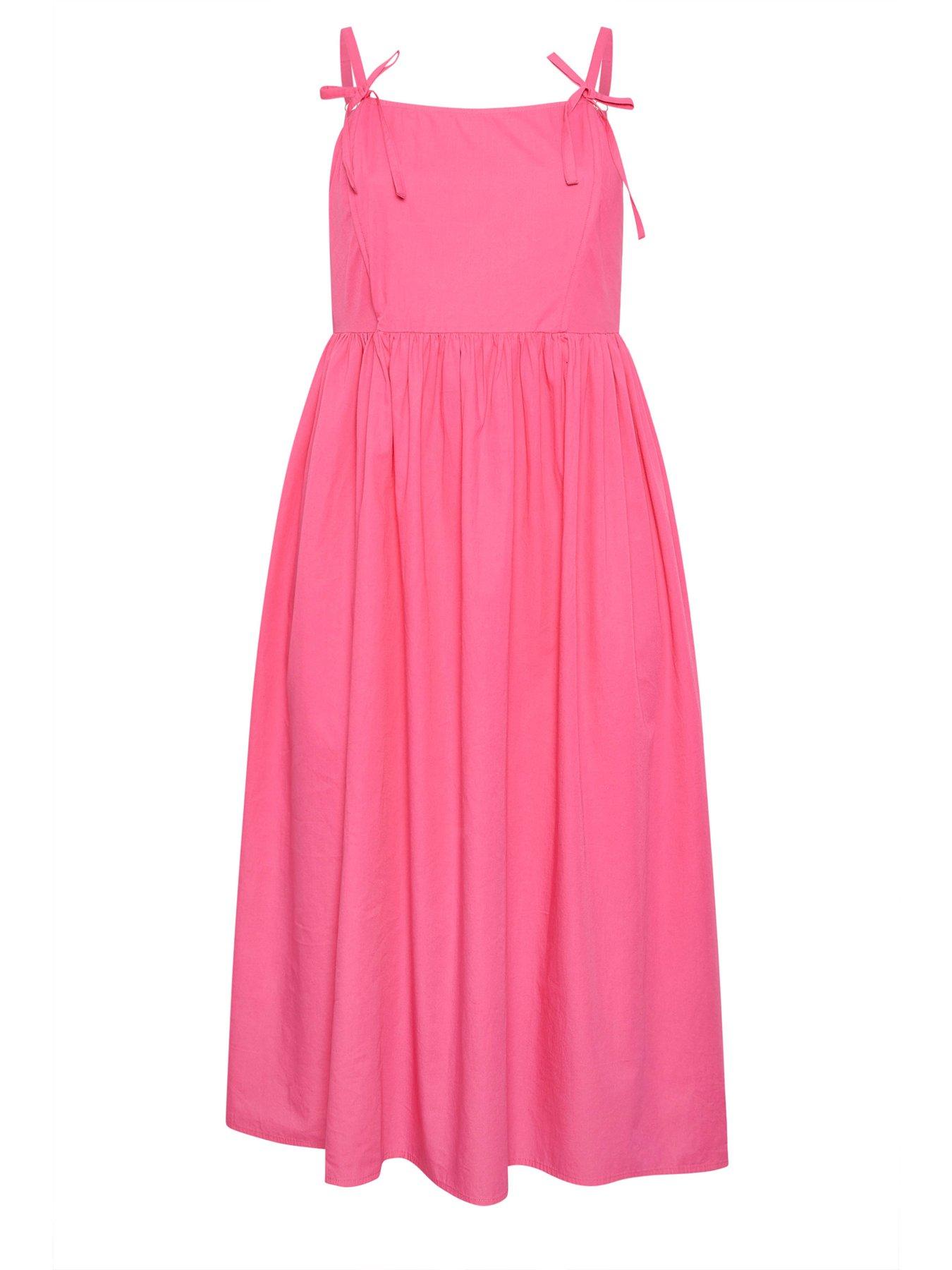 yours-curve-poplin-midi-dress-pinkdetail
